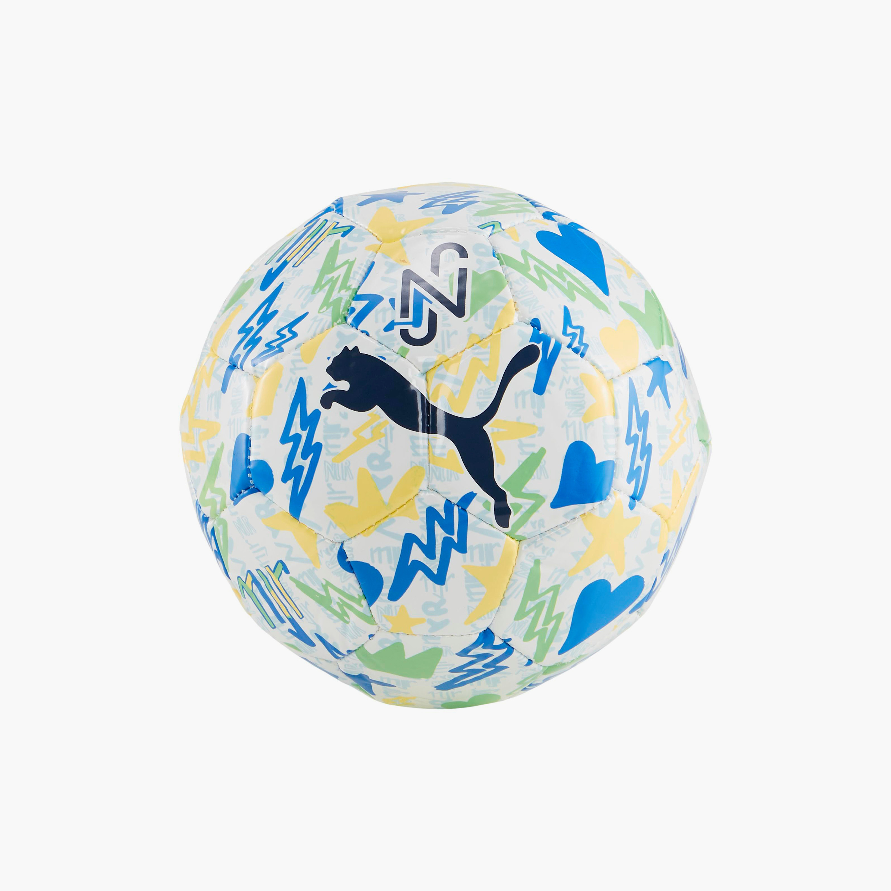 كرة قدم صغير مقاس نيمار جونيور جرافيك أبيض متعدد الألوان من بوما -toys-outdoor-activity-image-1