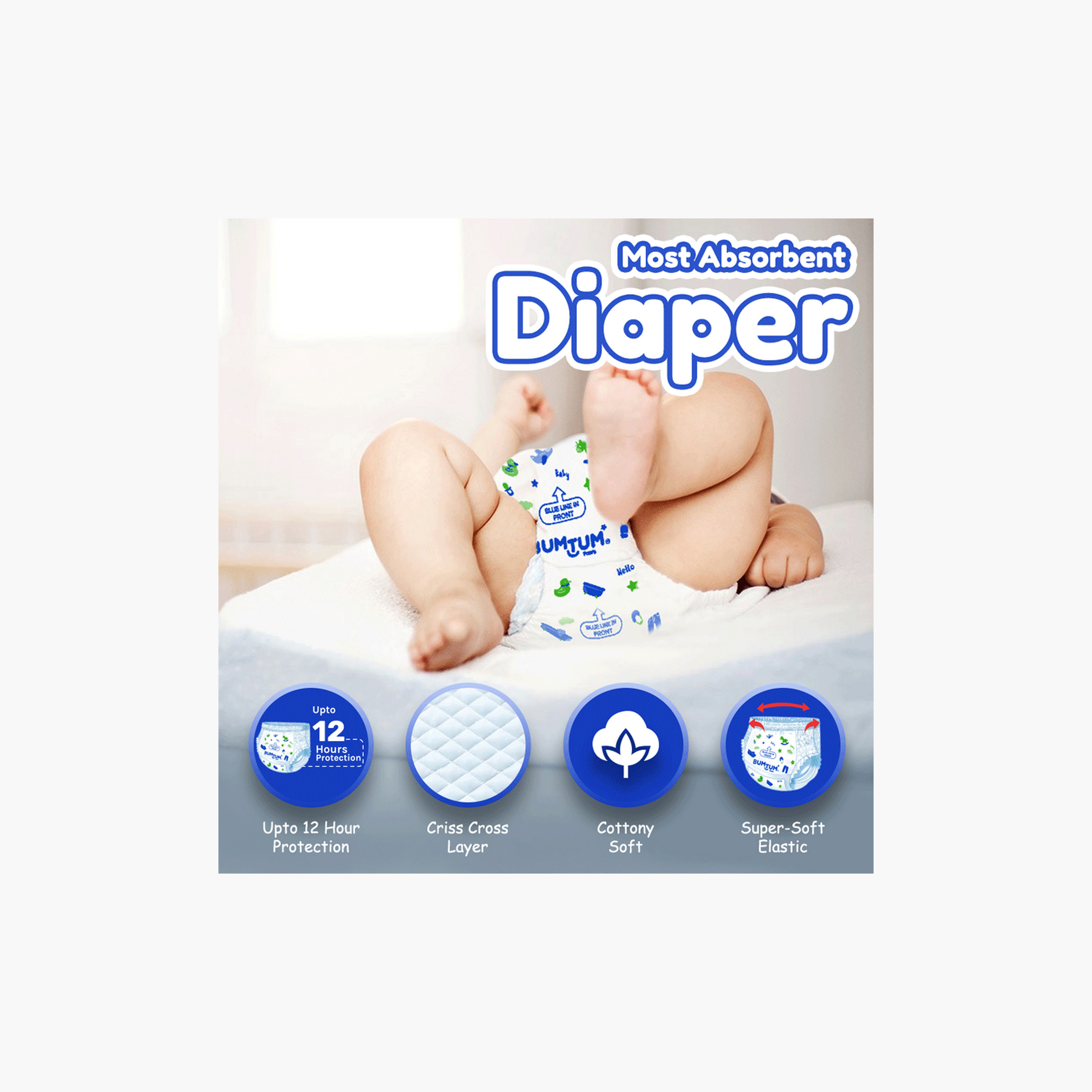 Bumtum Pant Style Diapers - Size 4 - 34 Pieces-baby-diapering-diapers-image-2