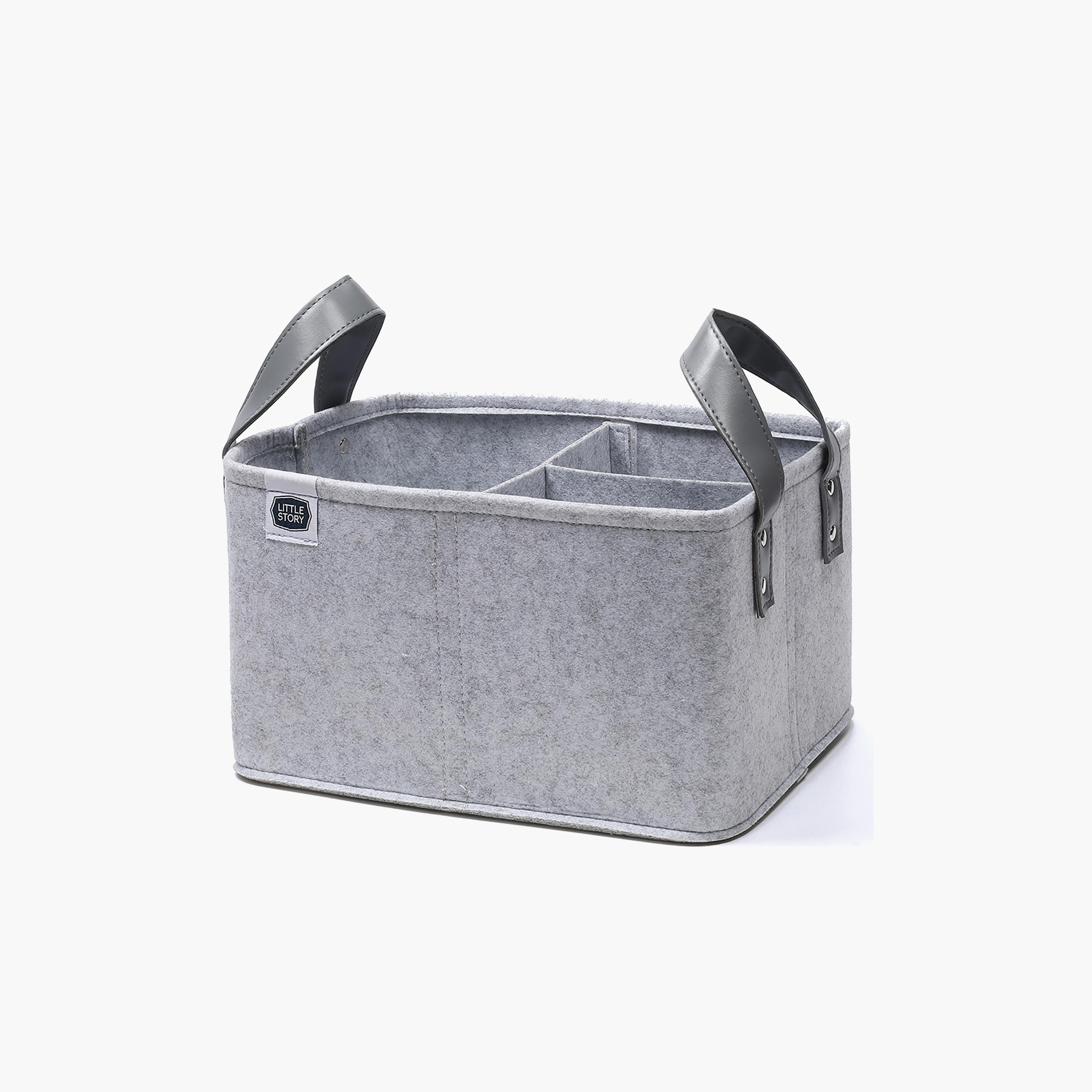 Little Story Diaper Caddy Simplex, Grey-baby-gear-diaperbags-image-1