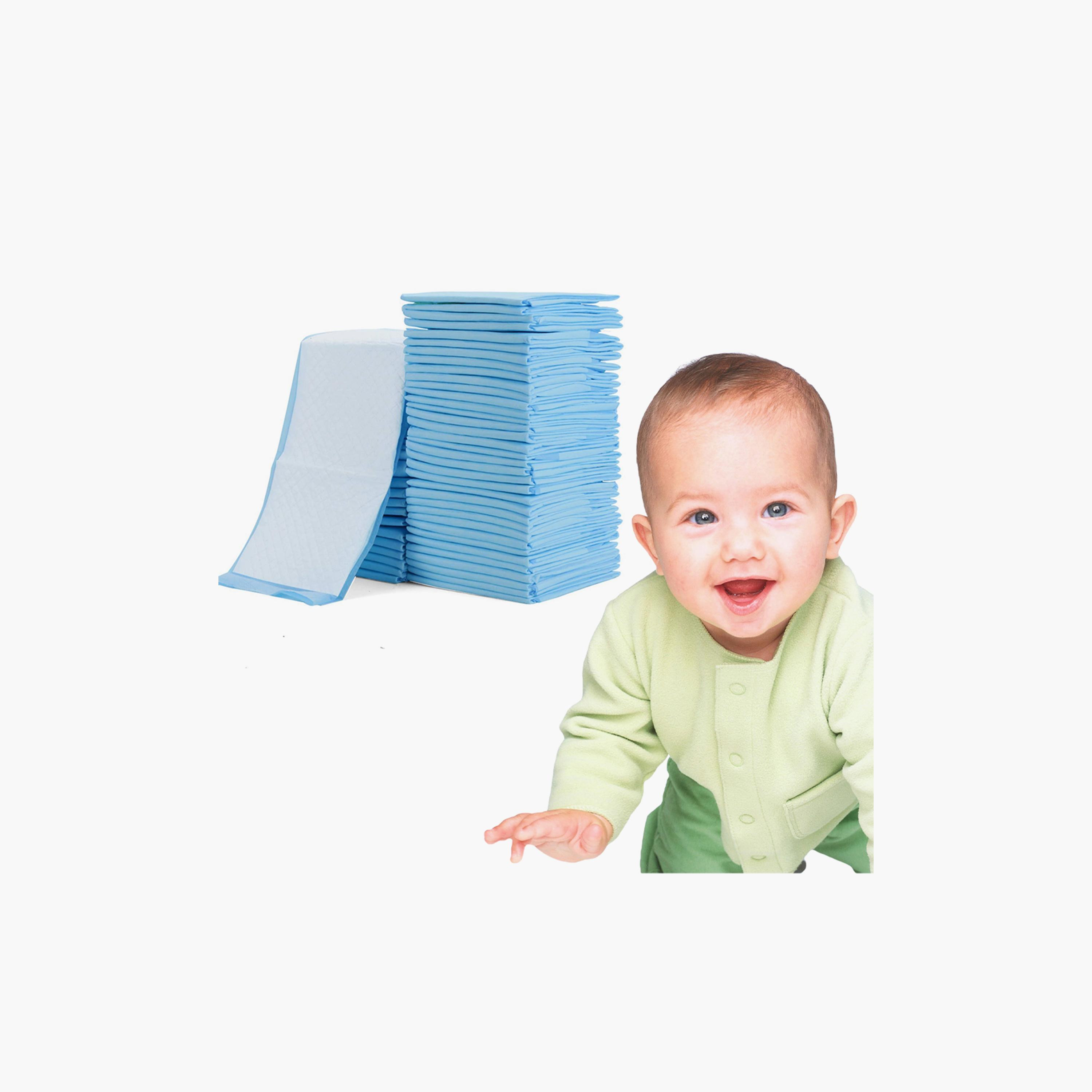 Little Story Disposable Diaper Changing Mats, Pack Of 100-Piece, Blue-baby-diapering-changingmats-image-2