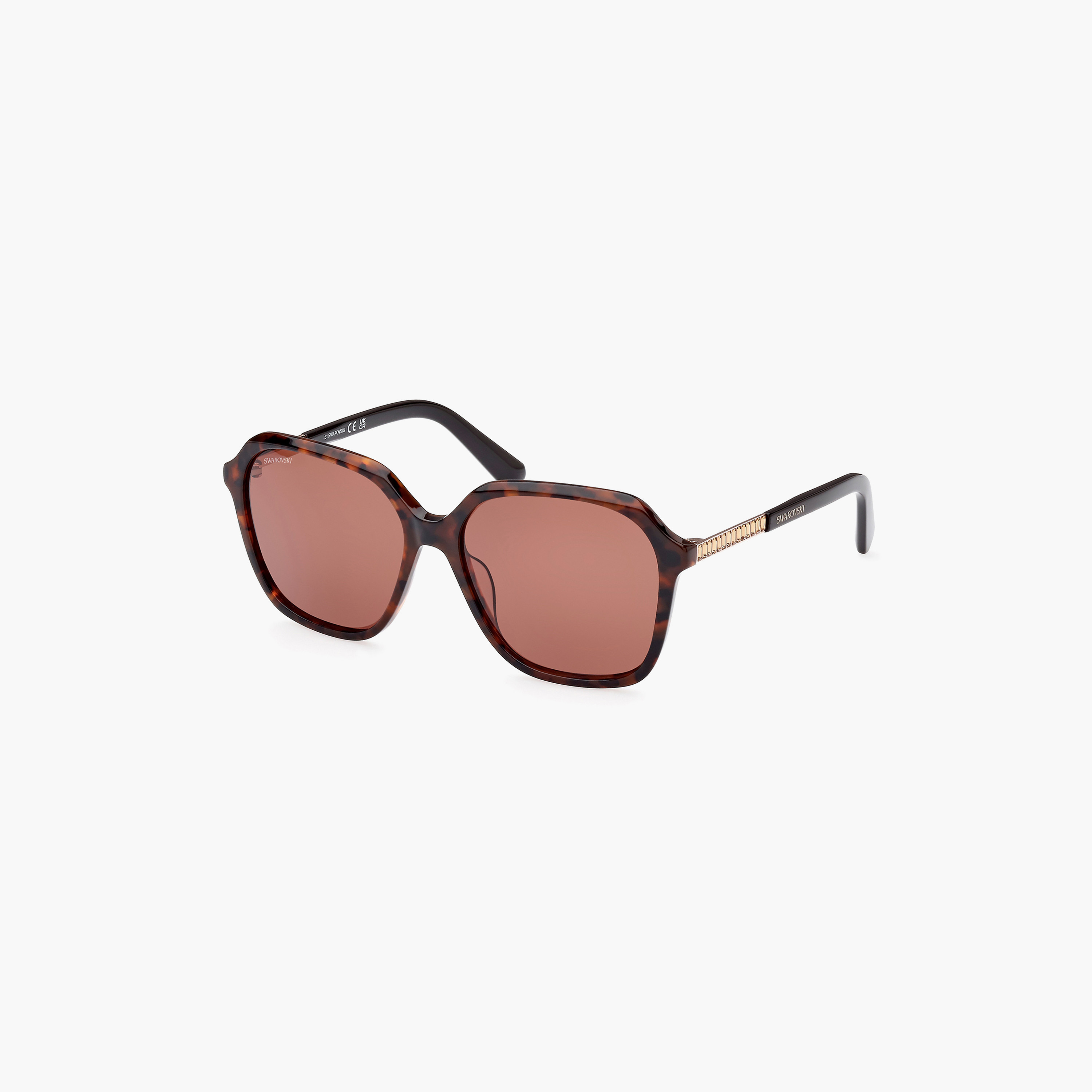 نظارة شمسية من سواروفسكي بعدسات بنية مربعة للنساء SK039052N56-women-sunglasses-image-1