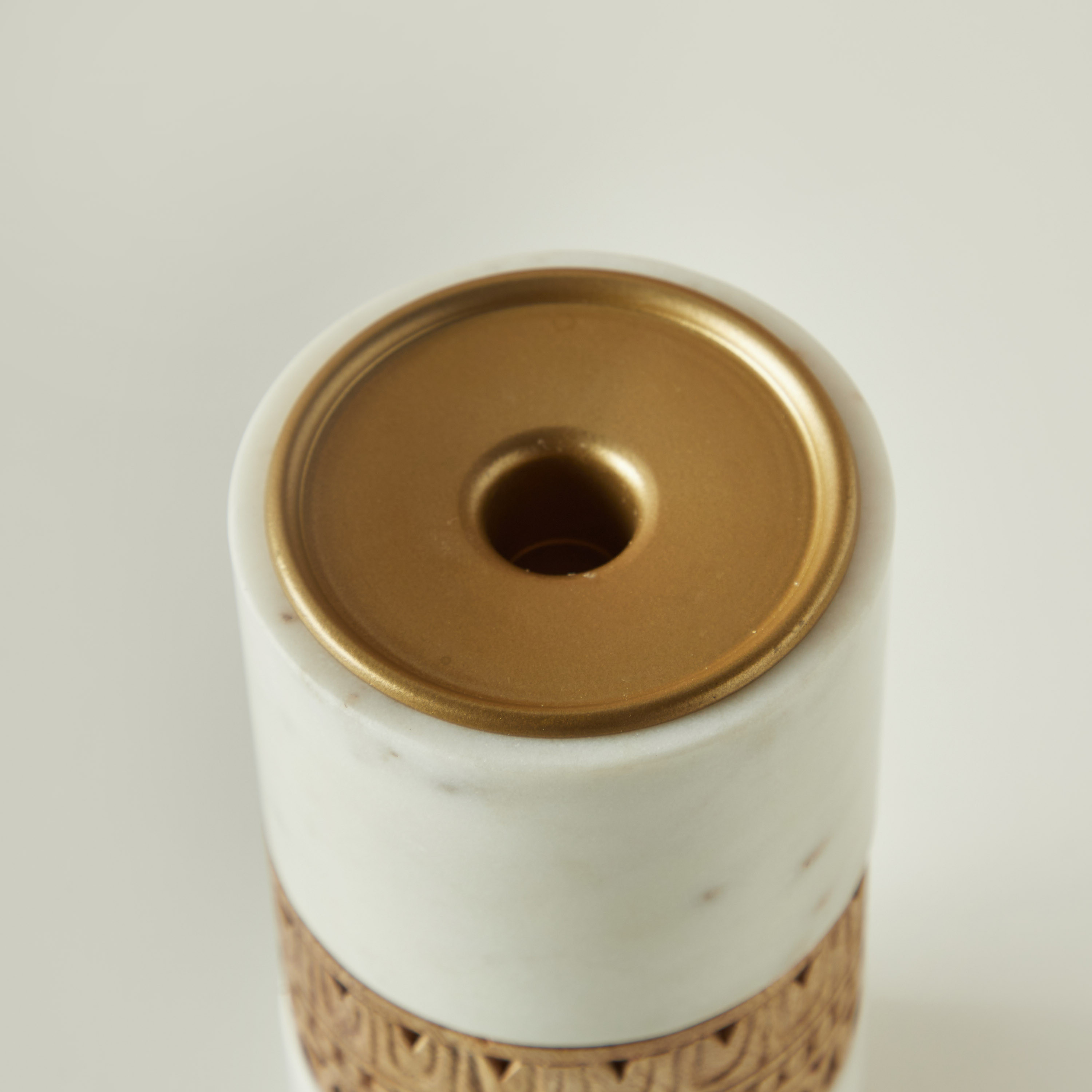Wood Carved Marble Taper Candleholder - 22 cms-household-decor-candleholdersandlanterns-image-4