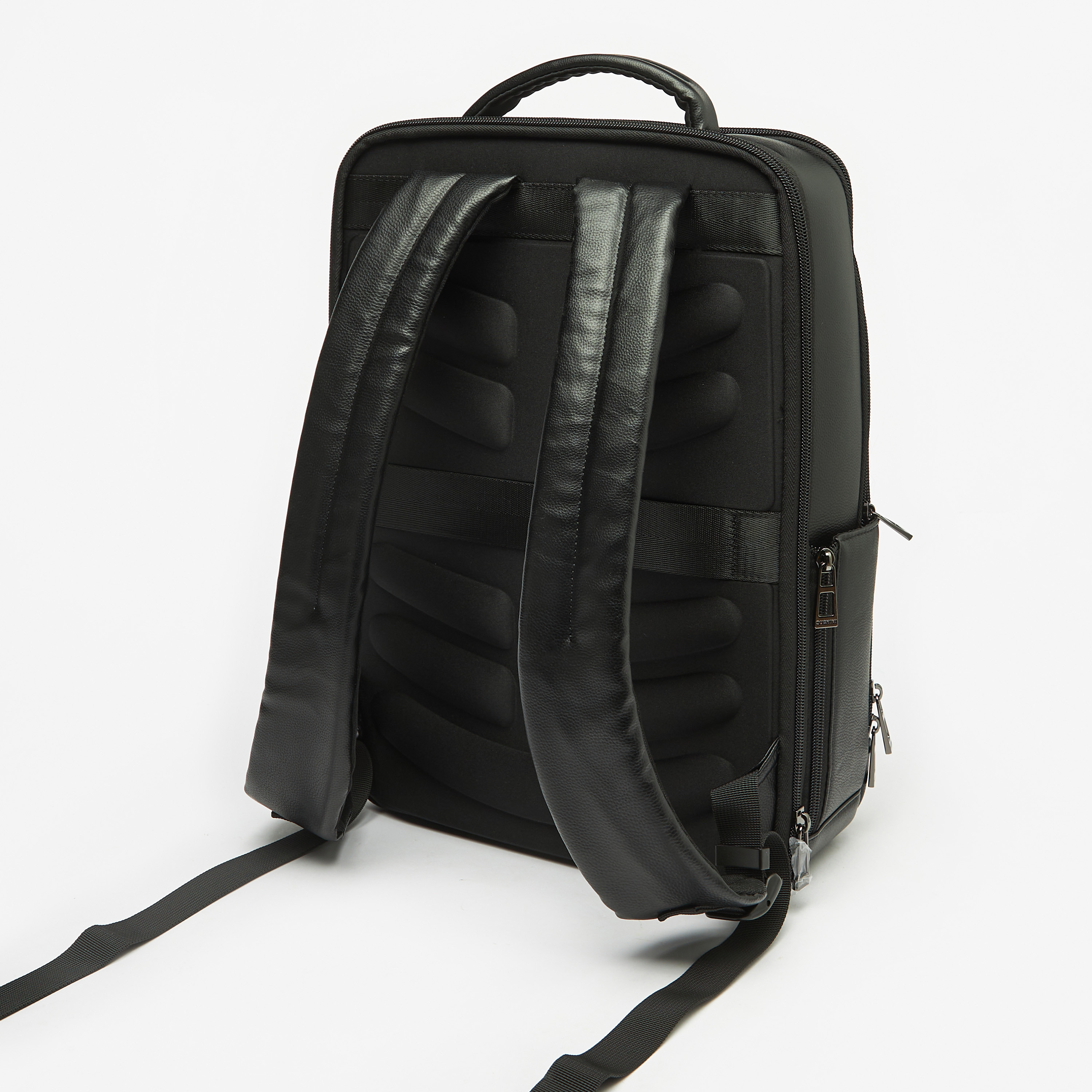 Duchini Textured Backpack with Adjustable Straps and Zip Closure-men-bags-image-3