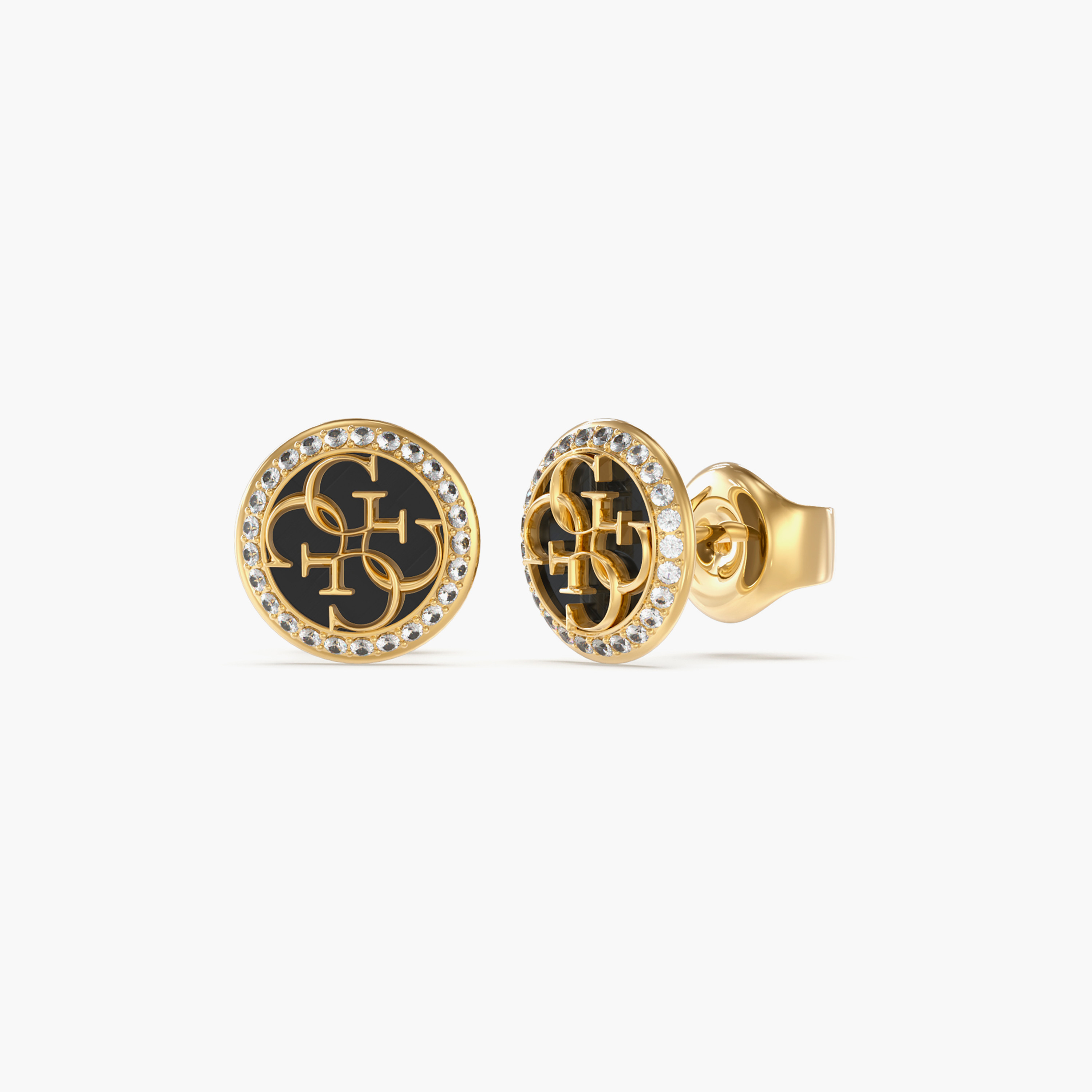 Guess Life In 4G Women's Embellished Stud Earrings | 11 MM | JUBE02147JWYGBKT/U-women-watchesandjewellery-jewellery-earrings-image-1