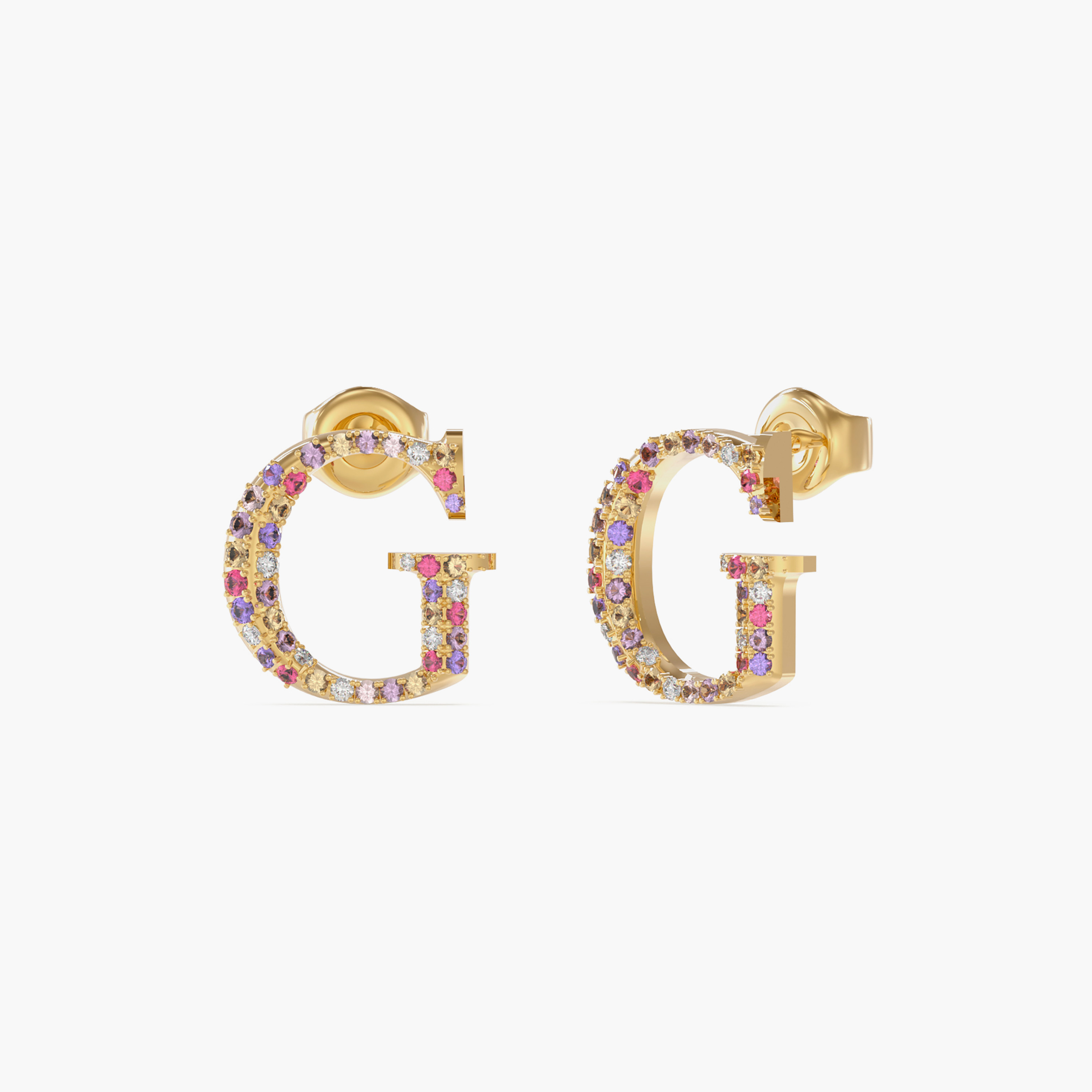 أقراط ستود مزخرفة للنساء من جيس كريستال هارموني | 14 ملم | JUBE02220JWYGMCT/U-women-watchesandjewellery-jewellery-earrings-image-1