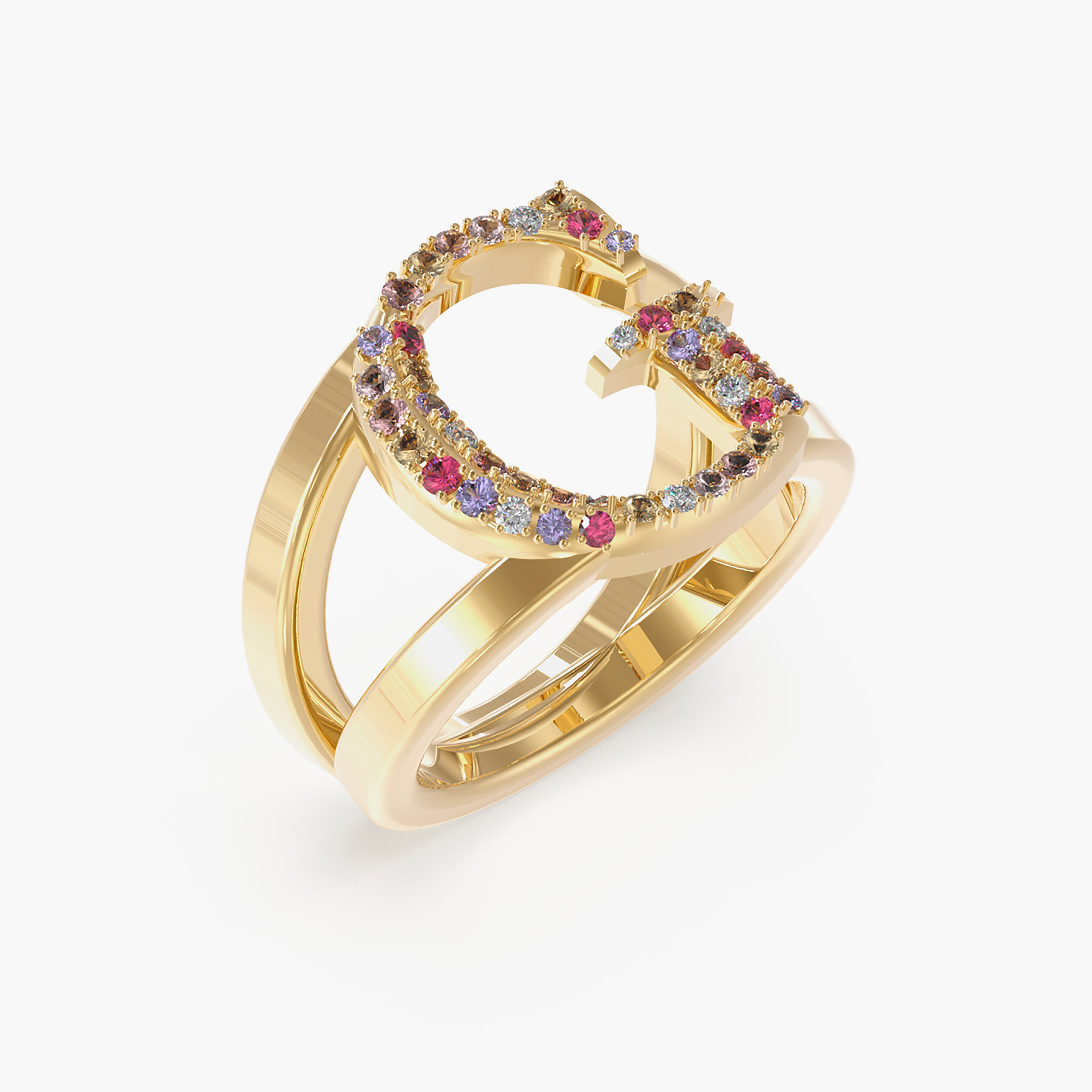 خاتم نسائي مزين بالكريستال هارموني من جيس | 54 ملم | JUBR02218JWYGMC54-women-watchesandjewellery-jewellery-rings-image-1