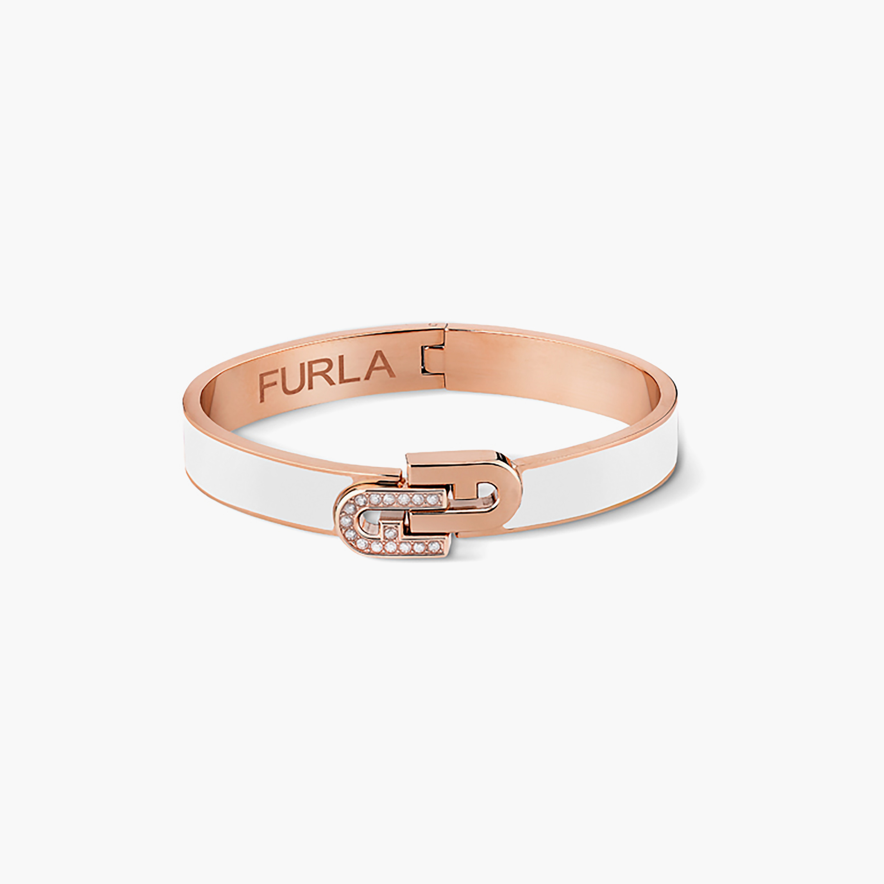 سوار مزخرف مزين بايناميل والكريستال من فورلا آرتش دبل للنساء | 56 ملم | FJ0123BTS-women-watchesandjewellery-jewellery-banglesandbracelets-image-1