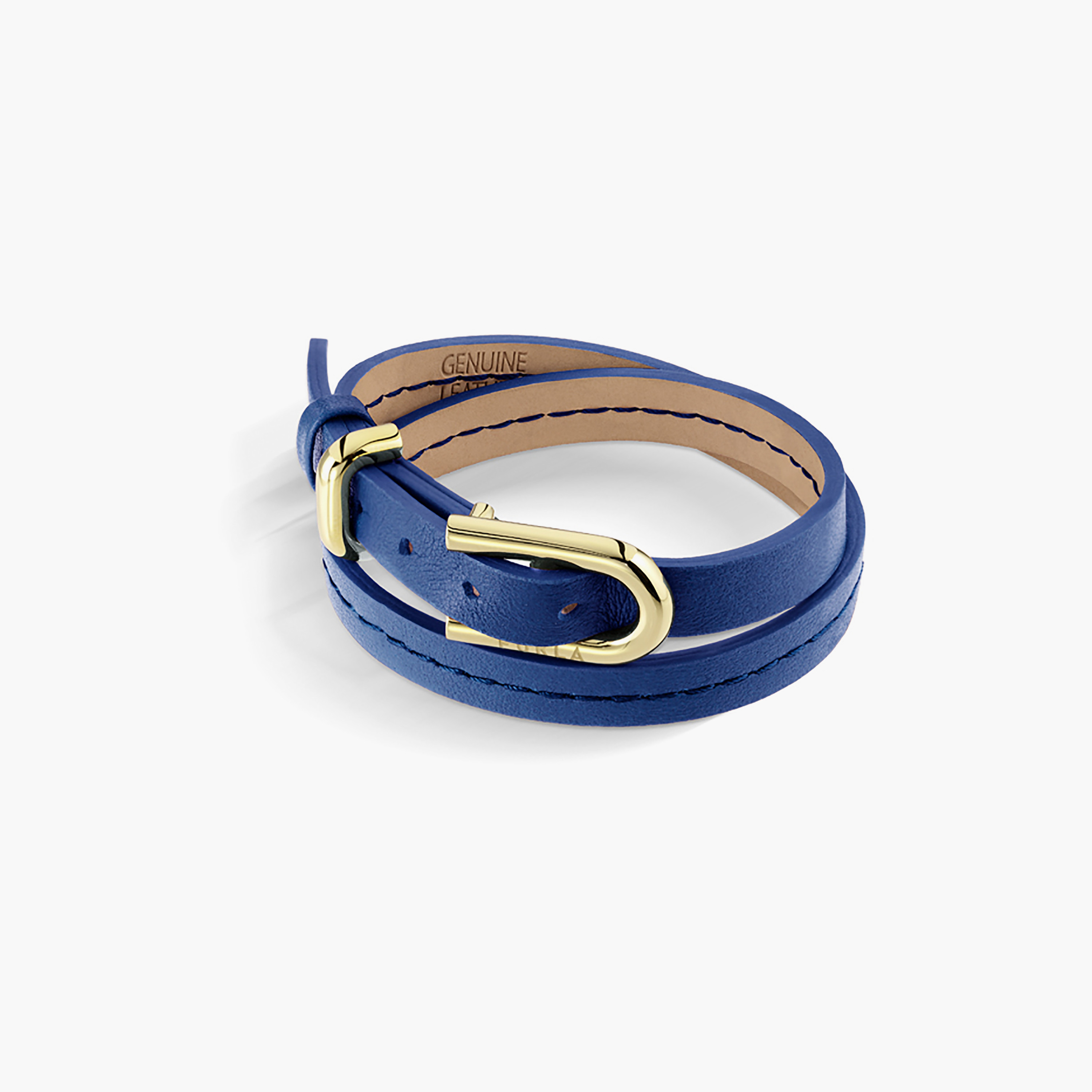 سوار جلدي من فورلا بوكلي للنساء بإبزيم للإغلاق | مقاس واحد ملم | FJ0409BTU-women-watchesandjewellery-jewellery-banglesandbracelets-image-1