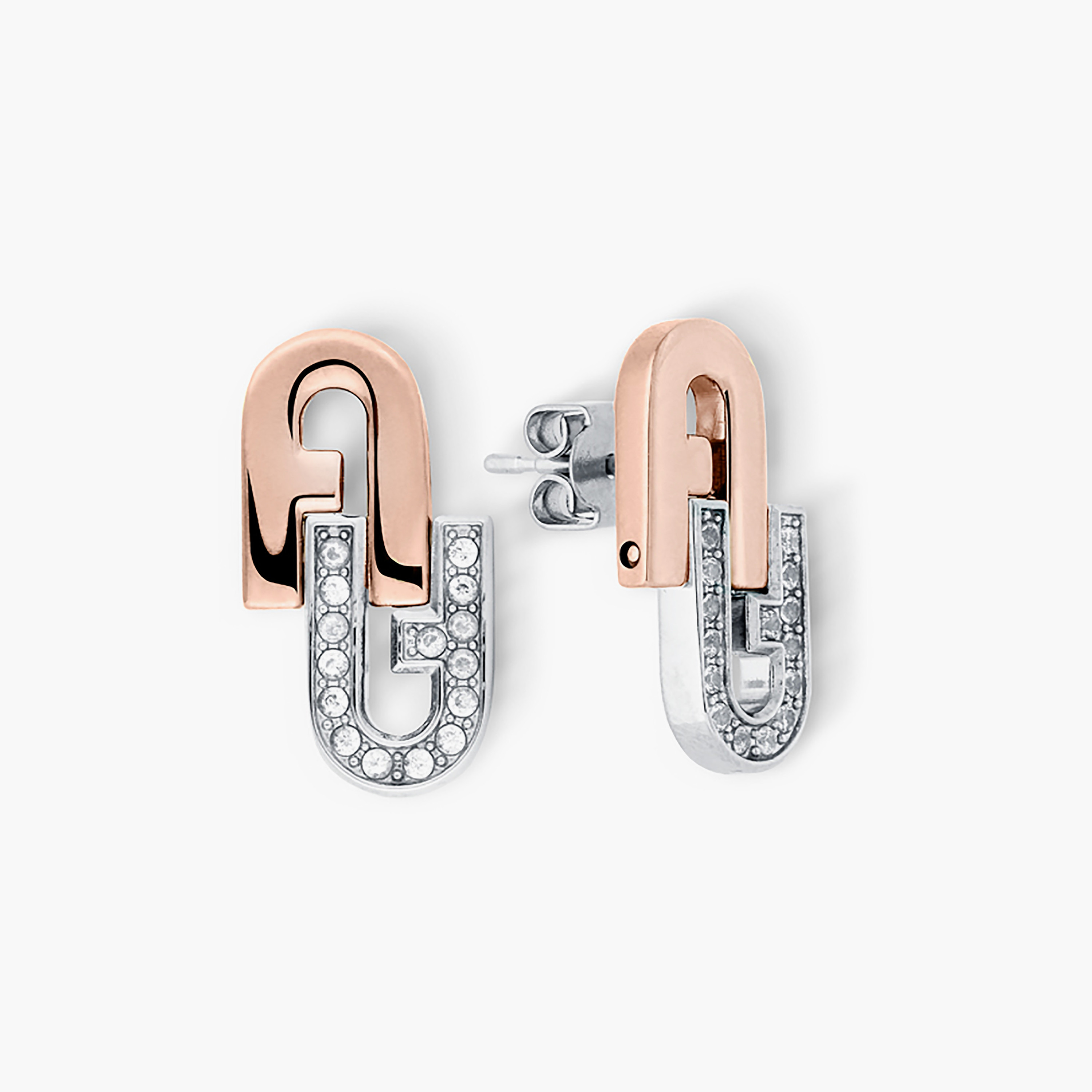 أقراط ھوب مزخرفة من فورلا آرتش دبل للنساء | مقاس واحد ملم | FJ0102ETU-women-watchesandjewellery-jewellery-earrings-image-1