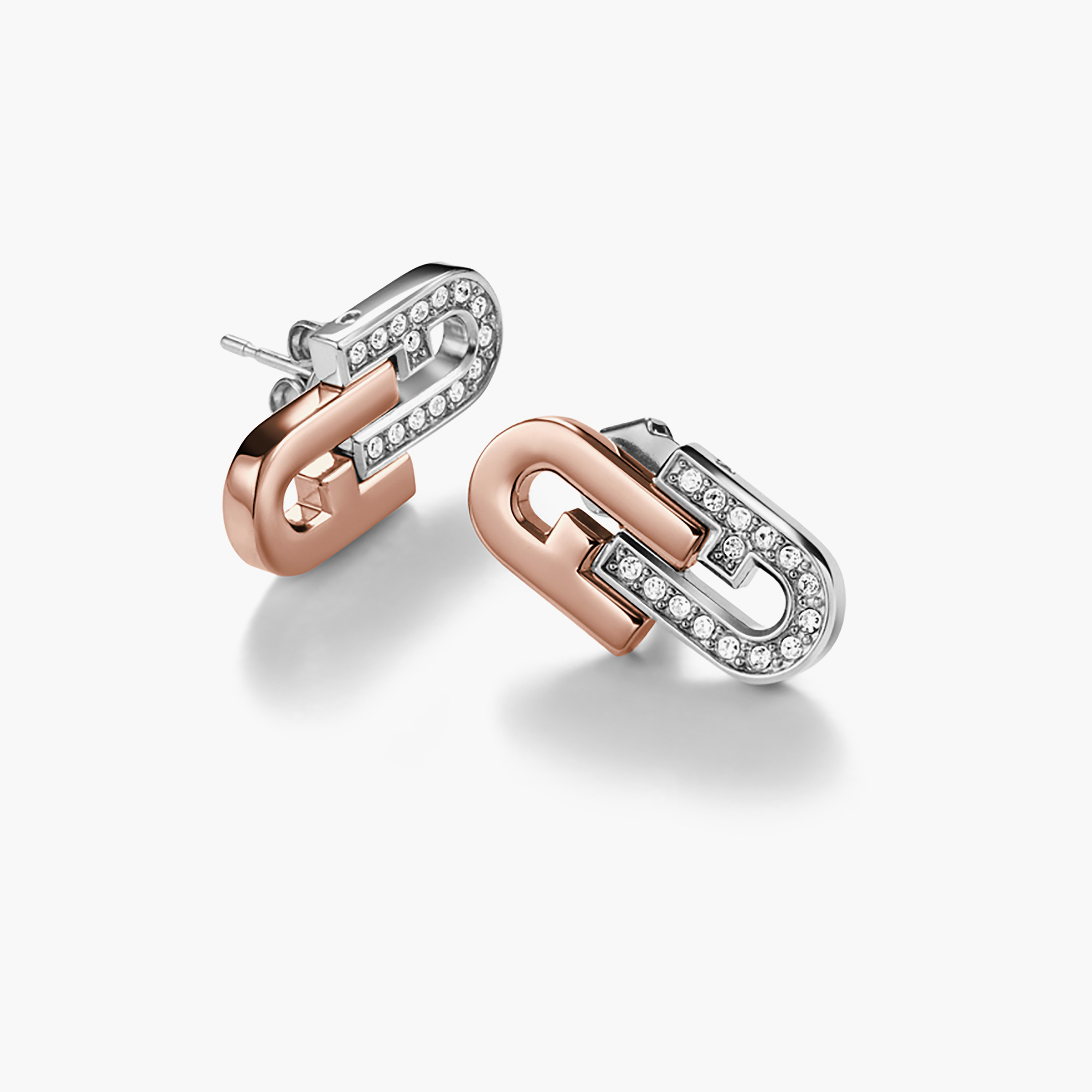 أقراط ھوب مزخرفة من فورلا آرتش دبل للنساء | مقاس واحد ملم | FJ0102ETU-women-watchesandjewellery-jewellery-earrings-image-2