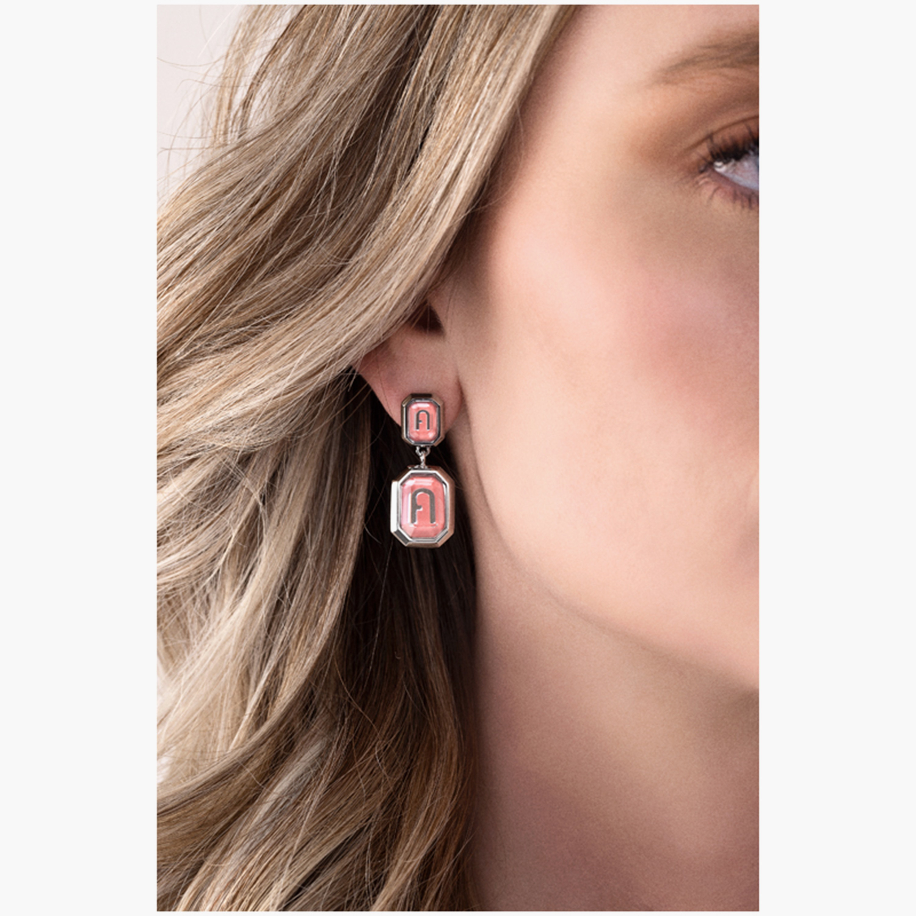 Furla Octagonal Women's Stud Earrings | One Size MM | FJ0307ETU-women-watchesandjewellery-jewellery-earrings-image-3