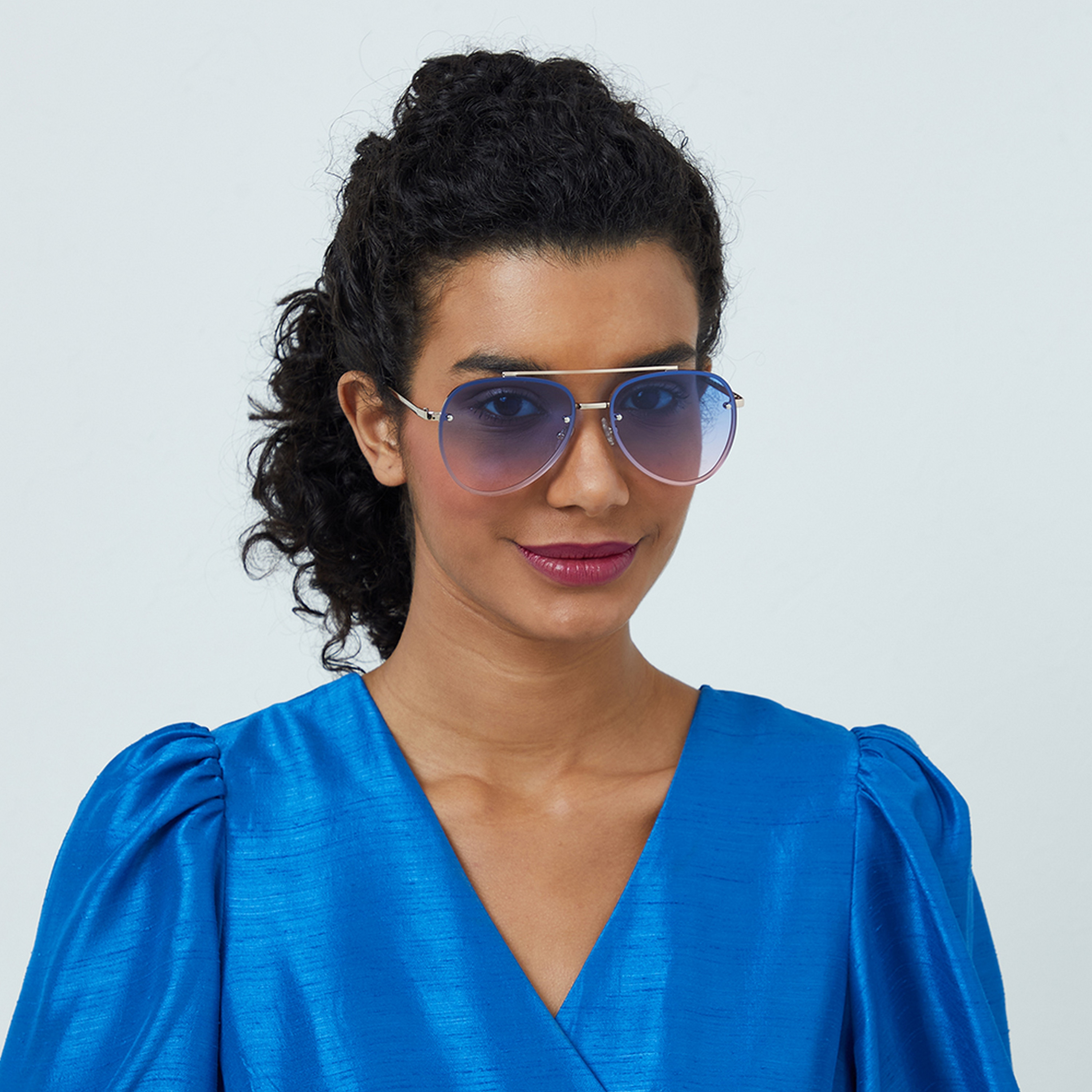 BlackOut GLAM  Blue Gradient 61 mm Aviator Sunglasses -women-sunglasses-image-4