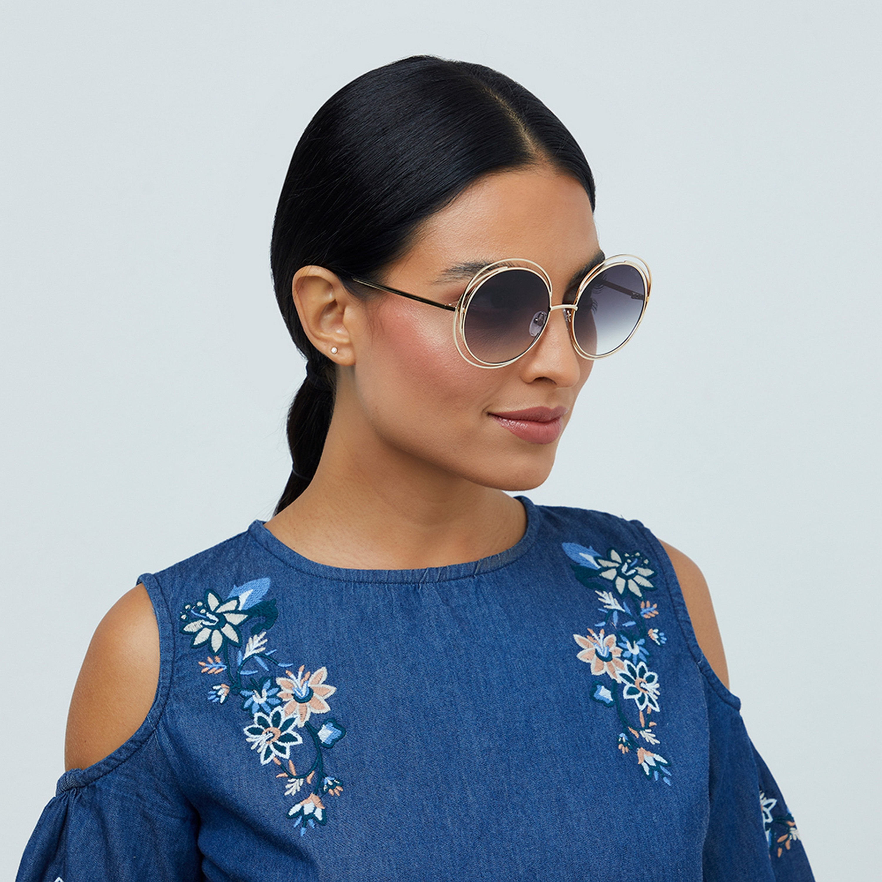 نظارة شمسية أرجوانية من بلاك أوت أمايا مع 57 مم ذات دائرية -women-sunglasses-image-5