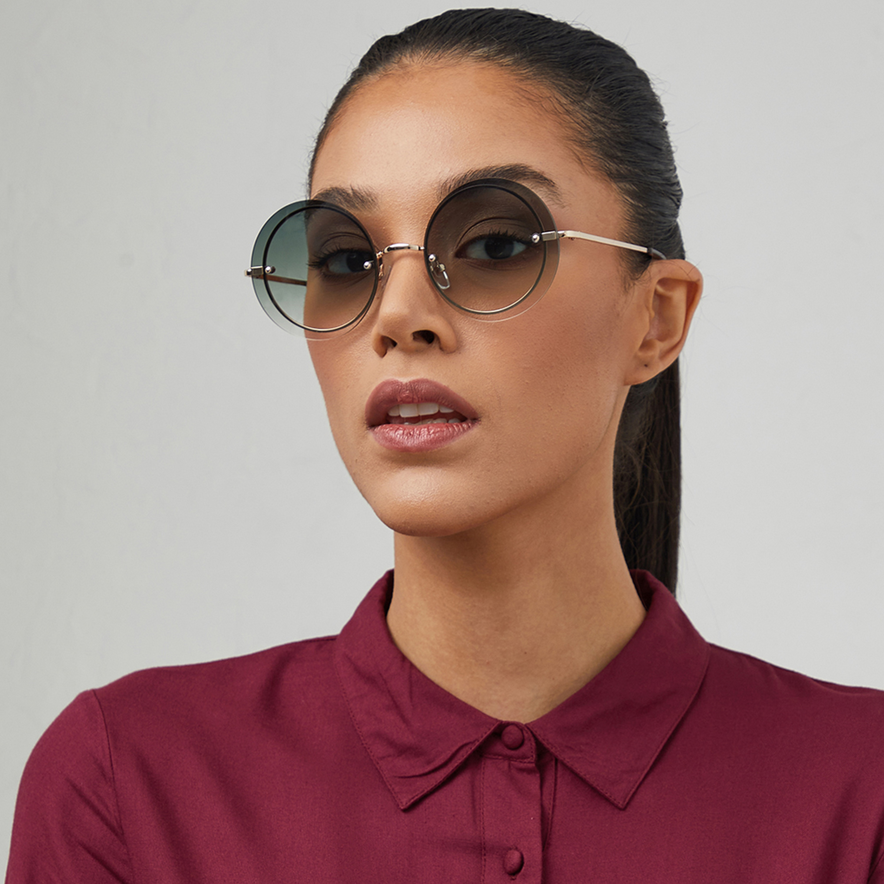 BlackOut COACHELLA  Green 57 mm Round Sunglasses -women-sunglasses-image-4