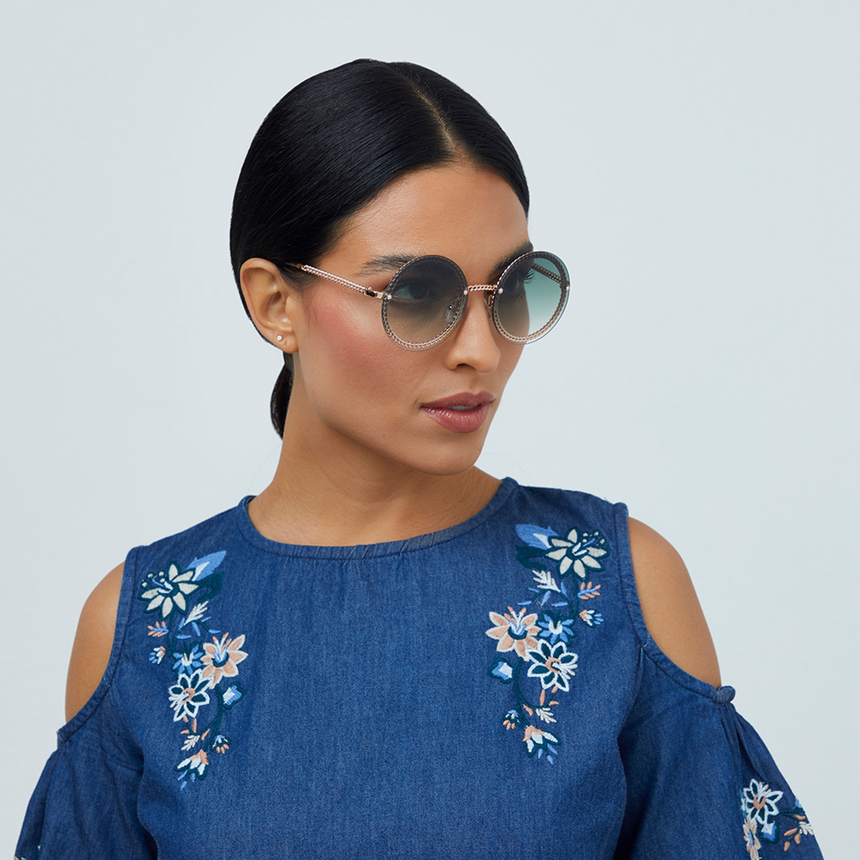BlackOut RISE  Green 57 mm Round Sunglasses -women-sunglasses-image-4