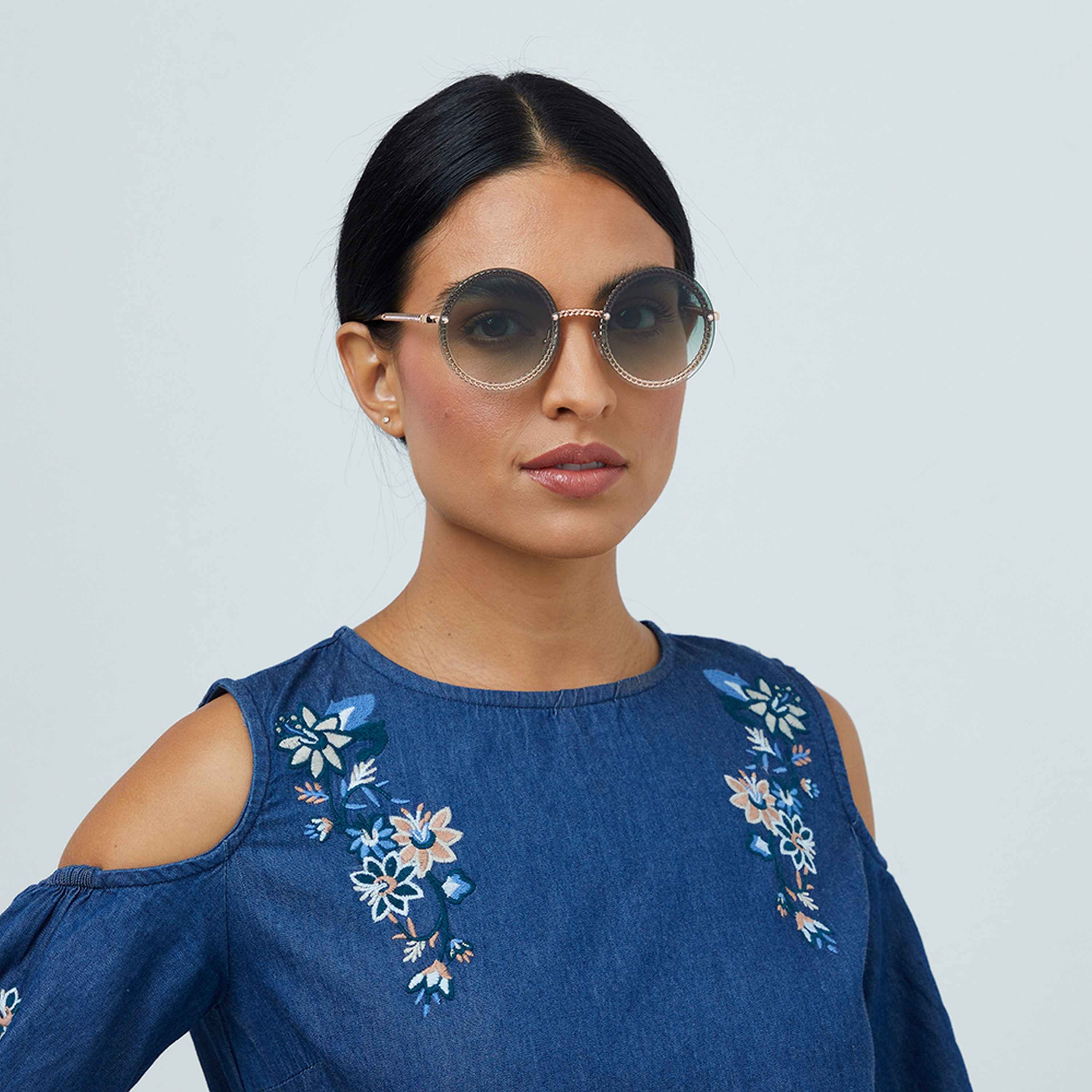 BlackOut RISE  Green 57 mm Round Sunglasses -women-sunglasses-image-5