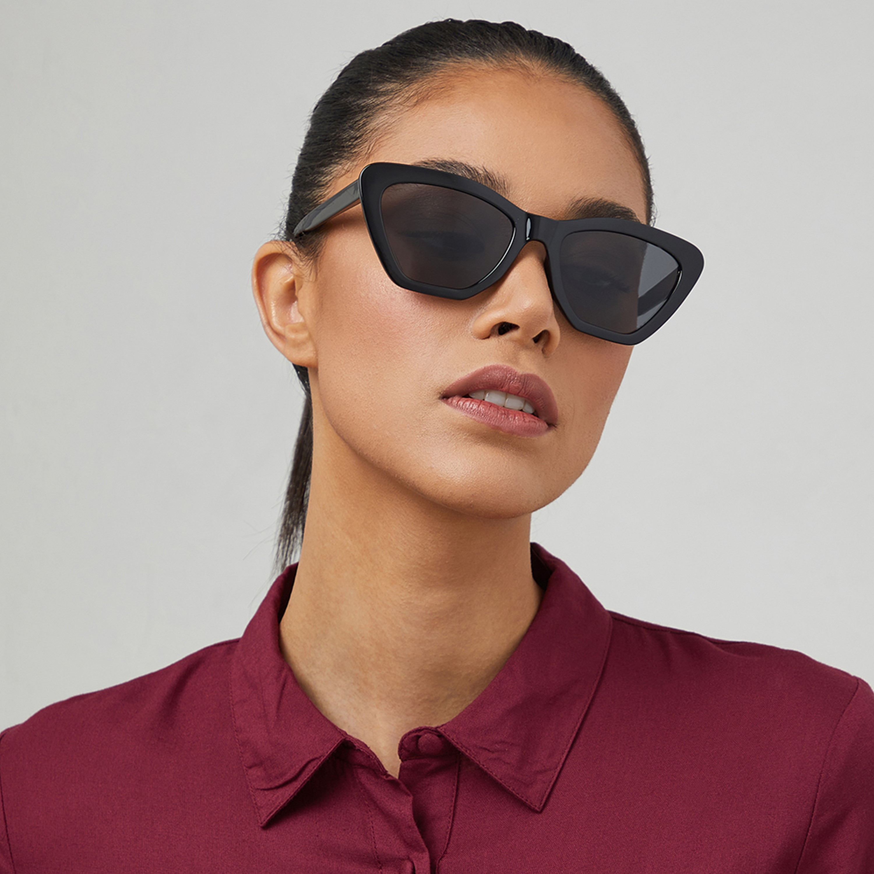 BlackOut HATTIE  Black 57 mm Cat Eye Sunglasses -women-sunglasses-image-4