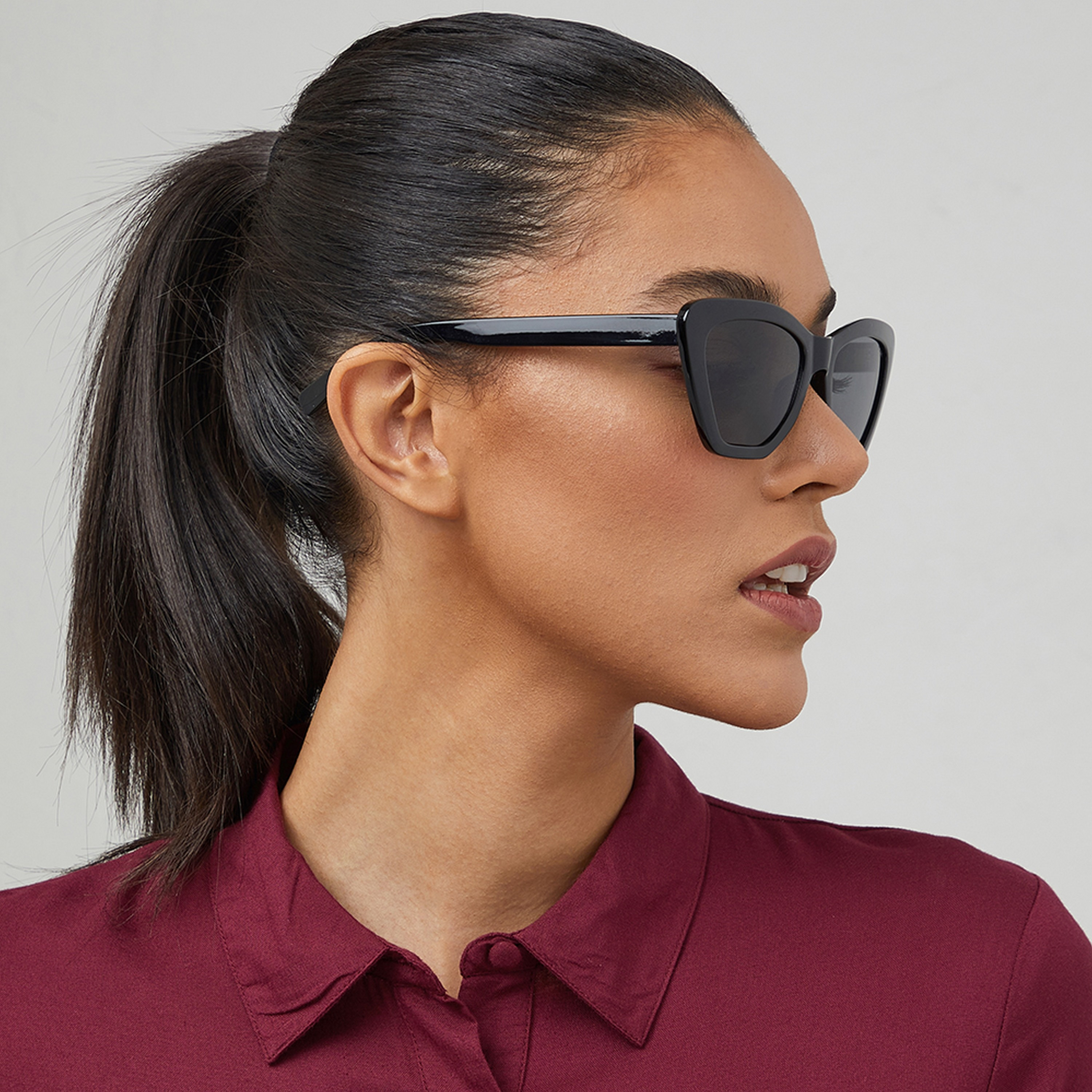 BlackOut HATTIE  Black 57 mm Cat Eye Sunglasses -women-sunglasses-image-5