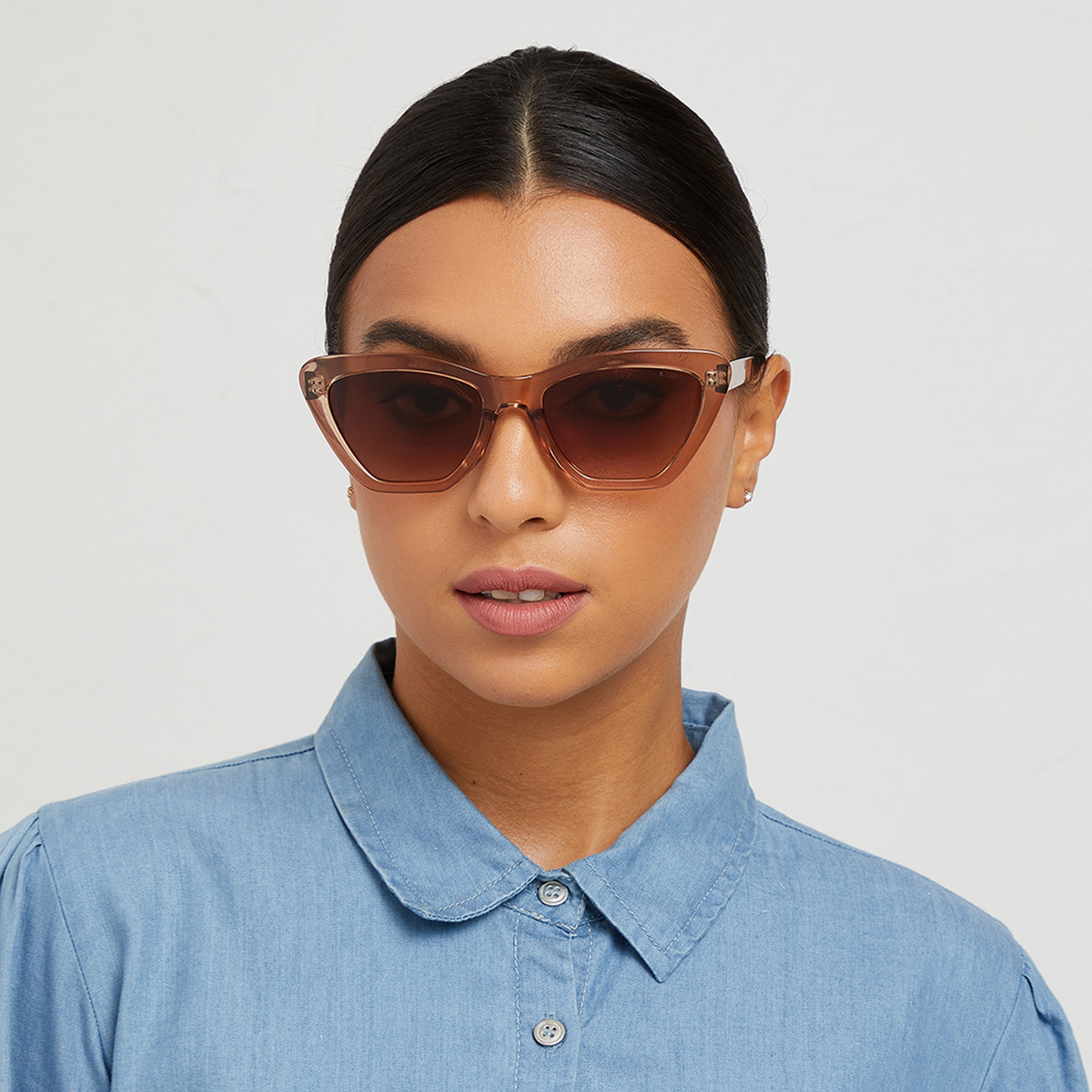 نظارة شمسية وبنية ذات كات آي من بلاك أوت هاتي مع 57 مم -women-sunglasses-image-4