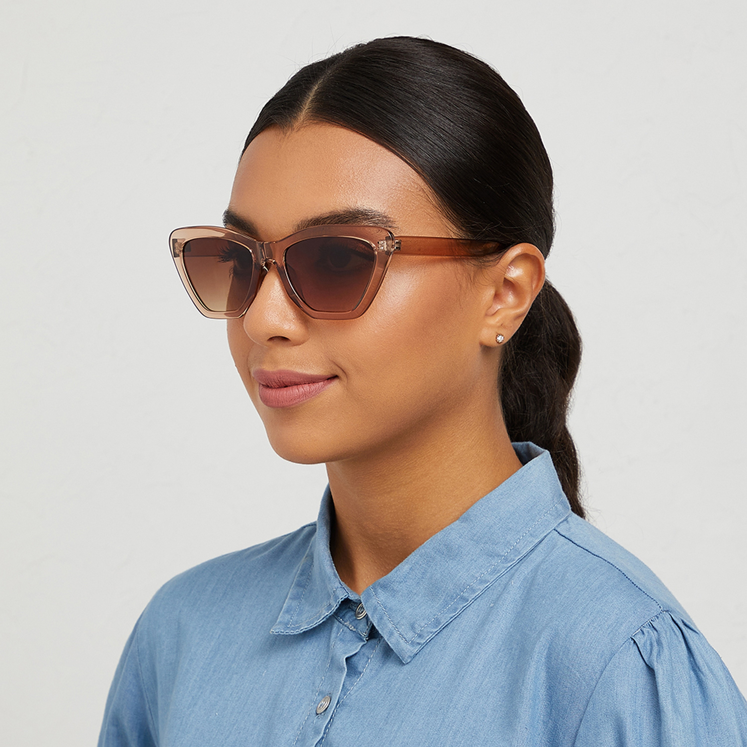 BlackOut HATTIE  Brown 57 mm Cat Eye Sunglasses -women-sunglasses-image-5