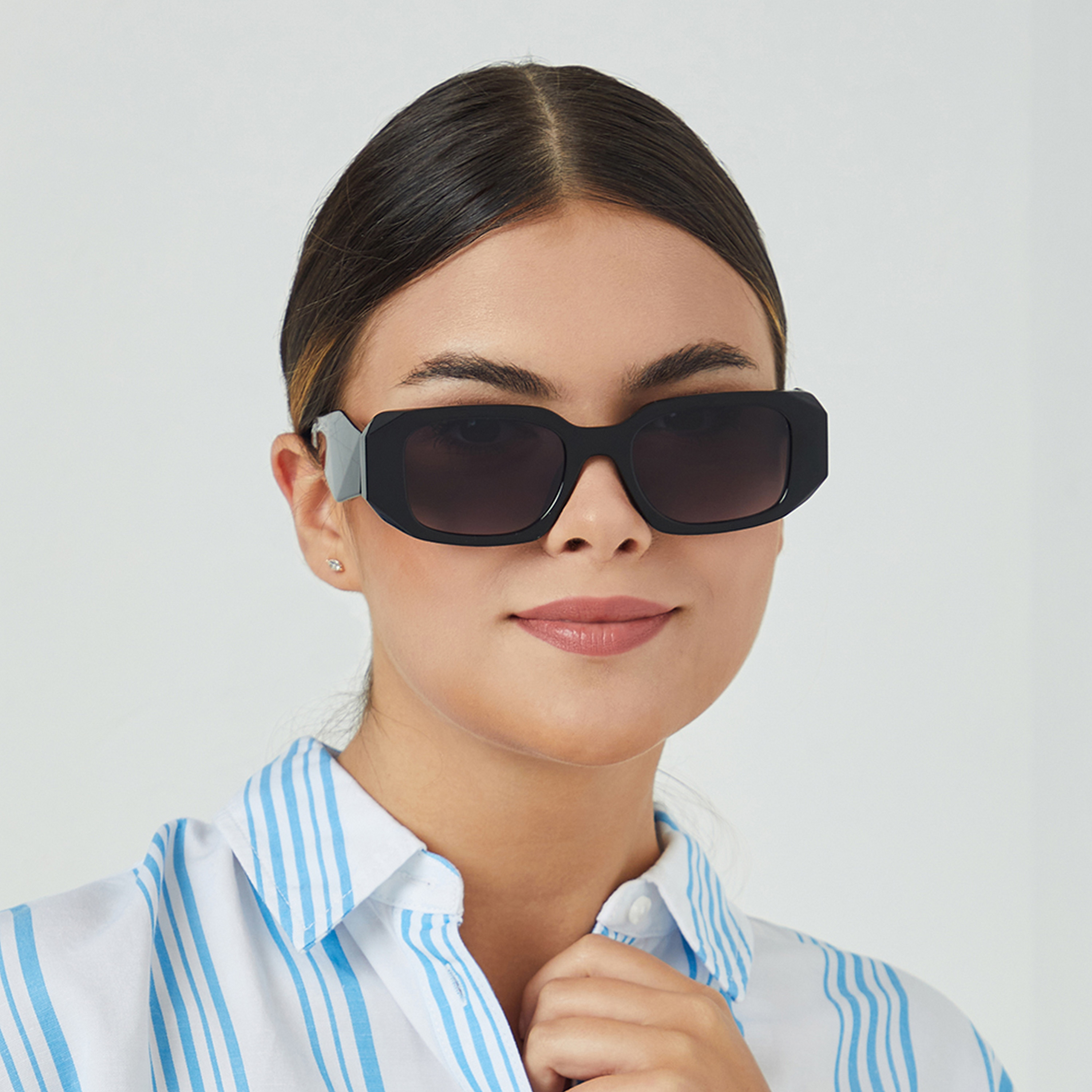 BlackOut DELTA  Black 52 mm Rectangle Sunglasses -women-sunglasses-image-5