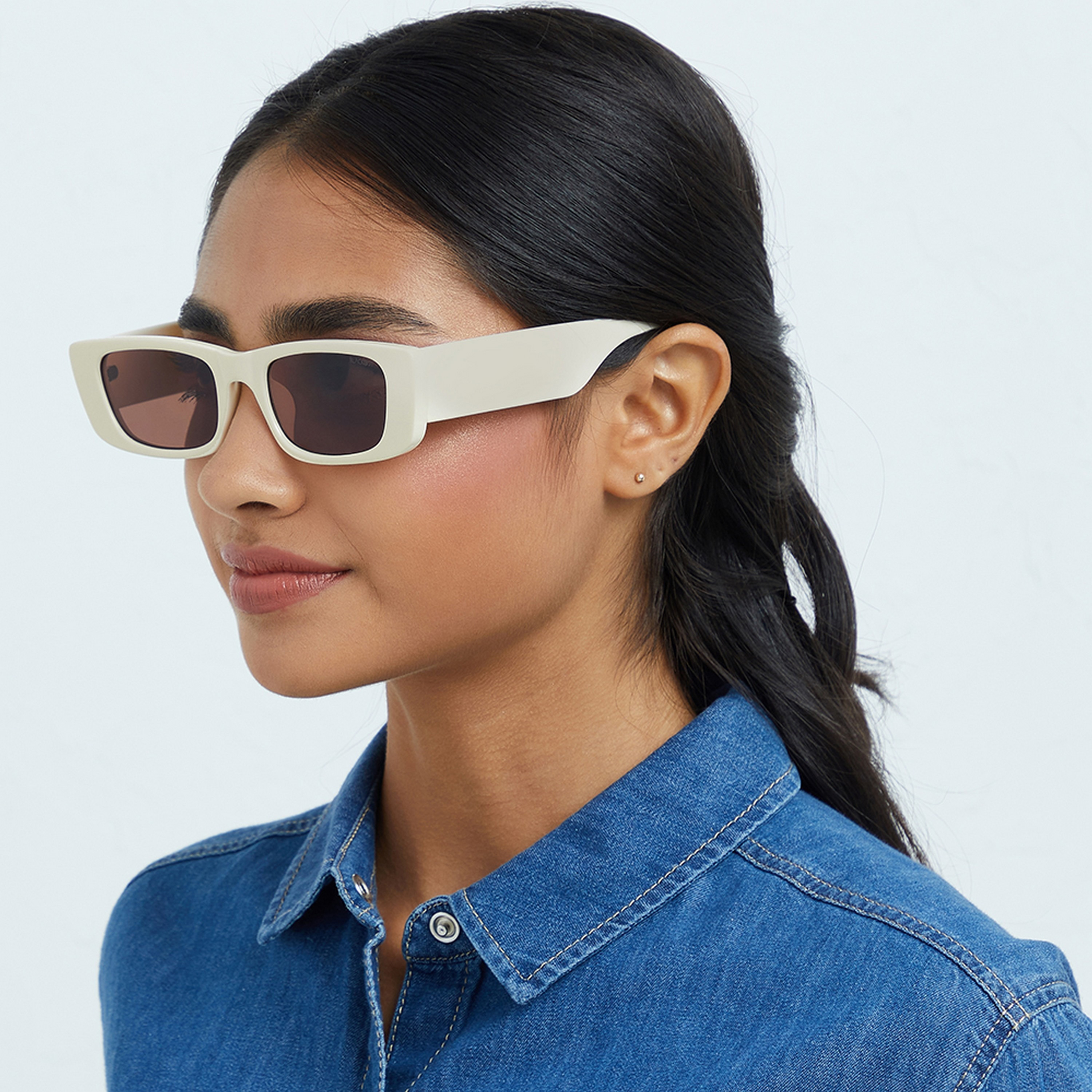نظارة شمسية مستطيلة وبنية من بلاك أوت مانهاتن مع 52 مم -women-sunglasses-image-6