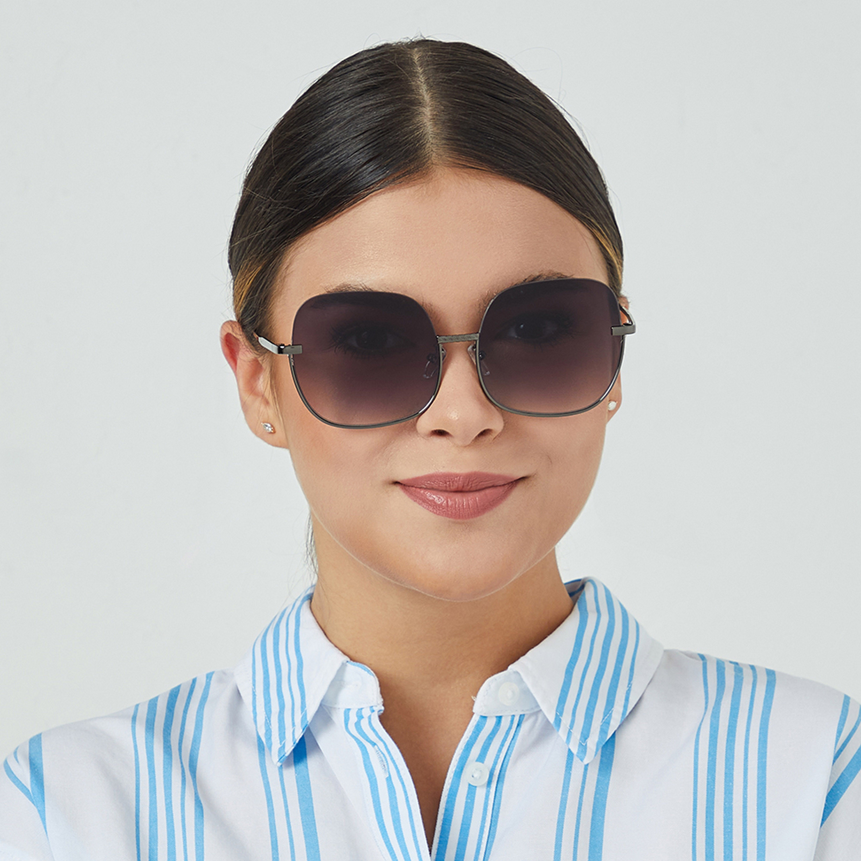 BlackOut GEO  Black 59 mm Square Sunglasses -women-sunglasses-image-5