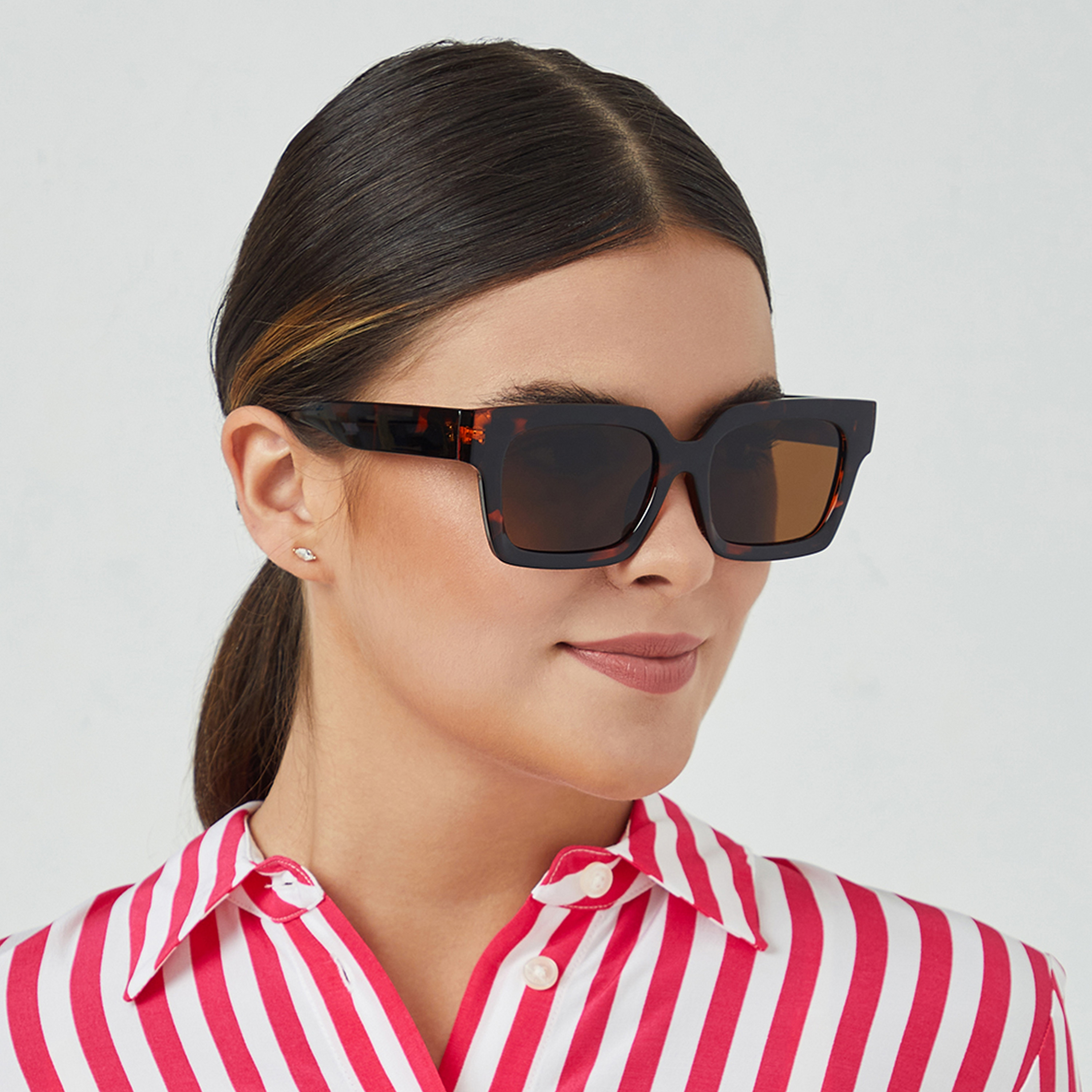 BlackOut PLAZA  Brown 56 mm Square Sunglasses -women-sunglasses-image-5