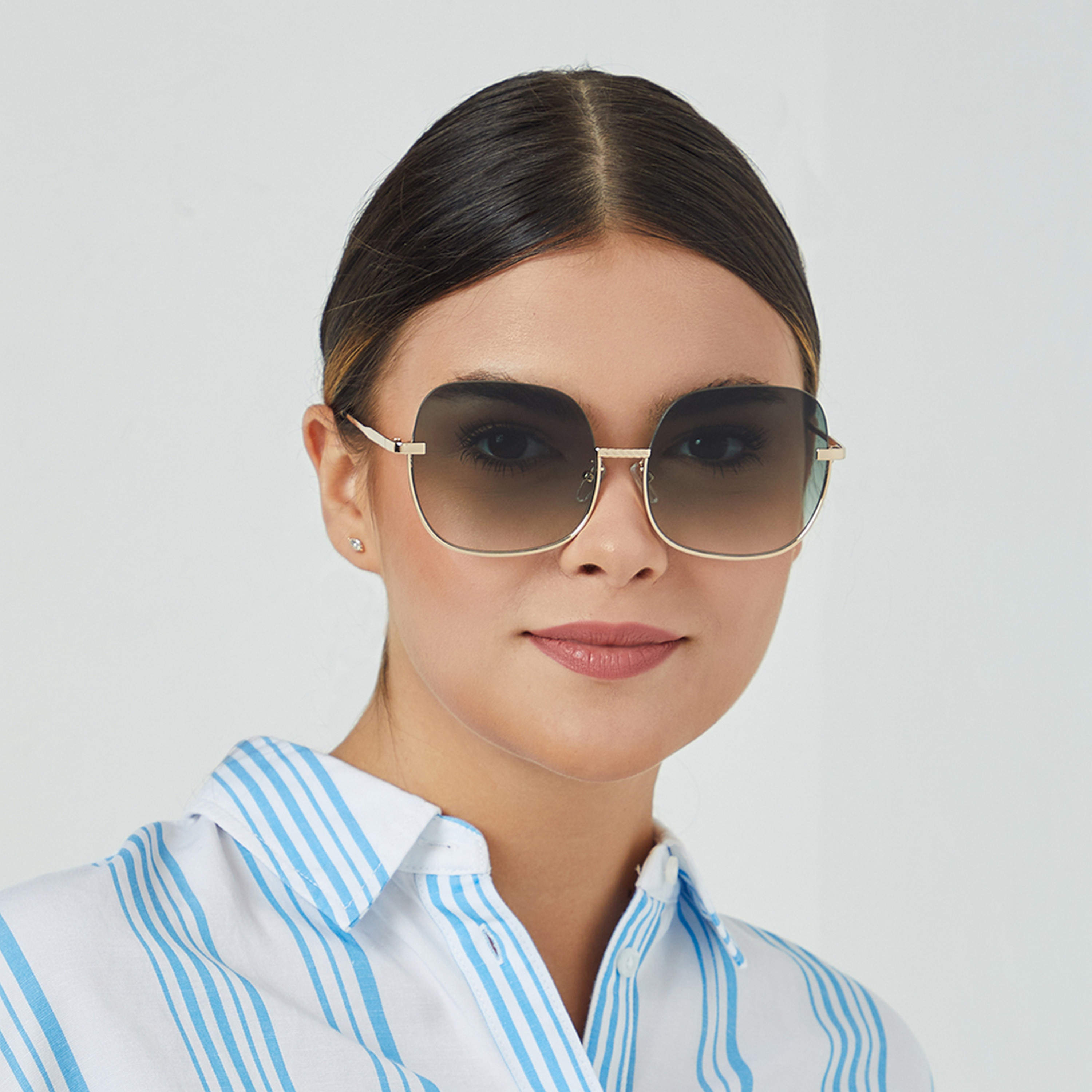 نظارة شمسية خضراء مربعة مع 59 مم من بلاك أوت جيو -women-sunglasses-image-4