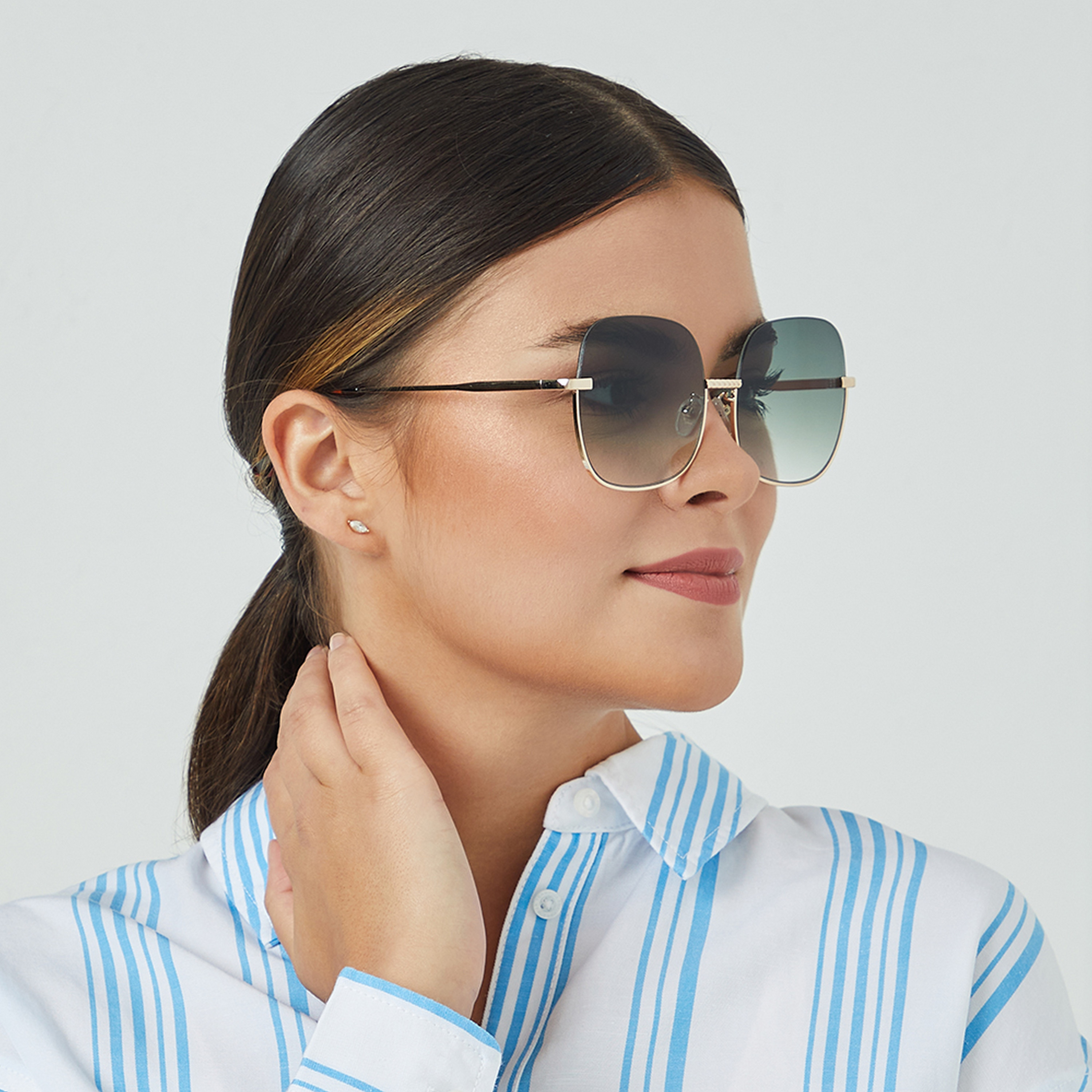 BlackOut GEO  Green 59 mm Square Sunglasses -women-sunglasses-image-5