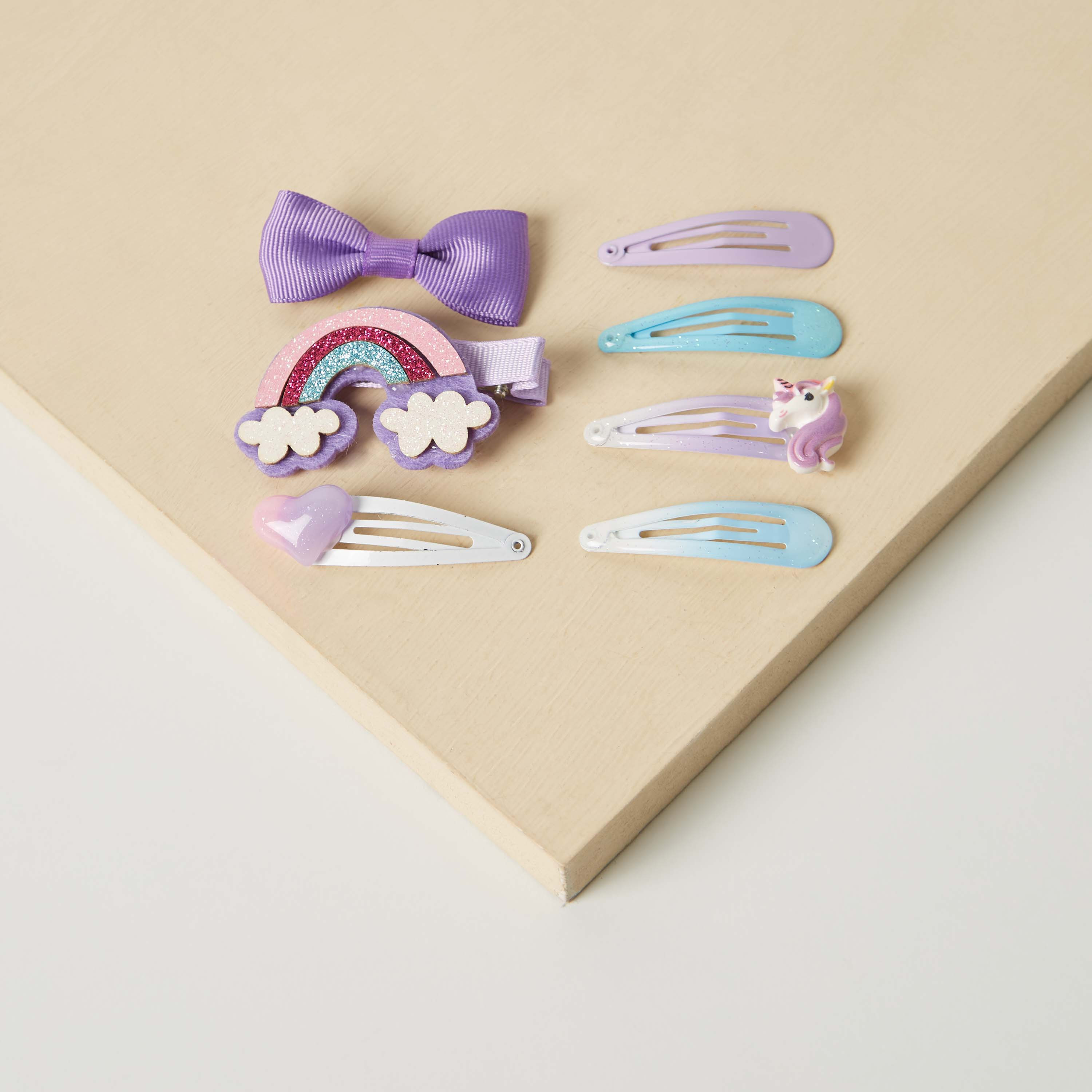 مشابك شعر متنوعة من تشارمز - طقم من 7 قطع-girls-accessories-hairaccessories-image-1