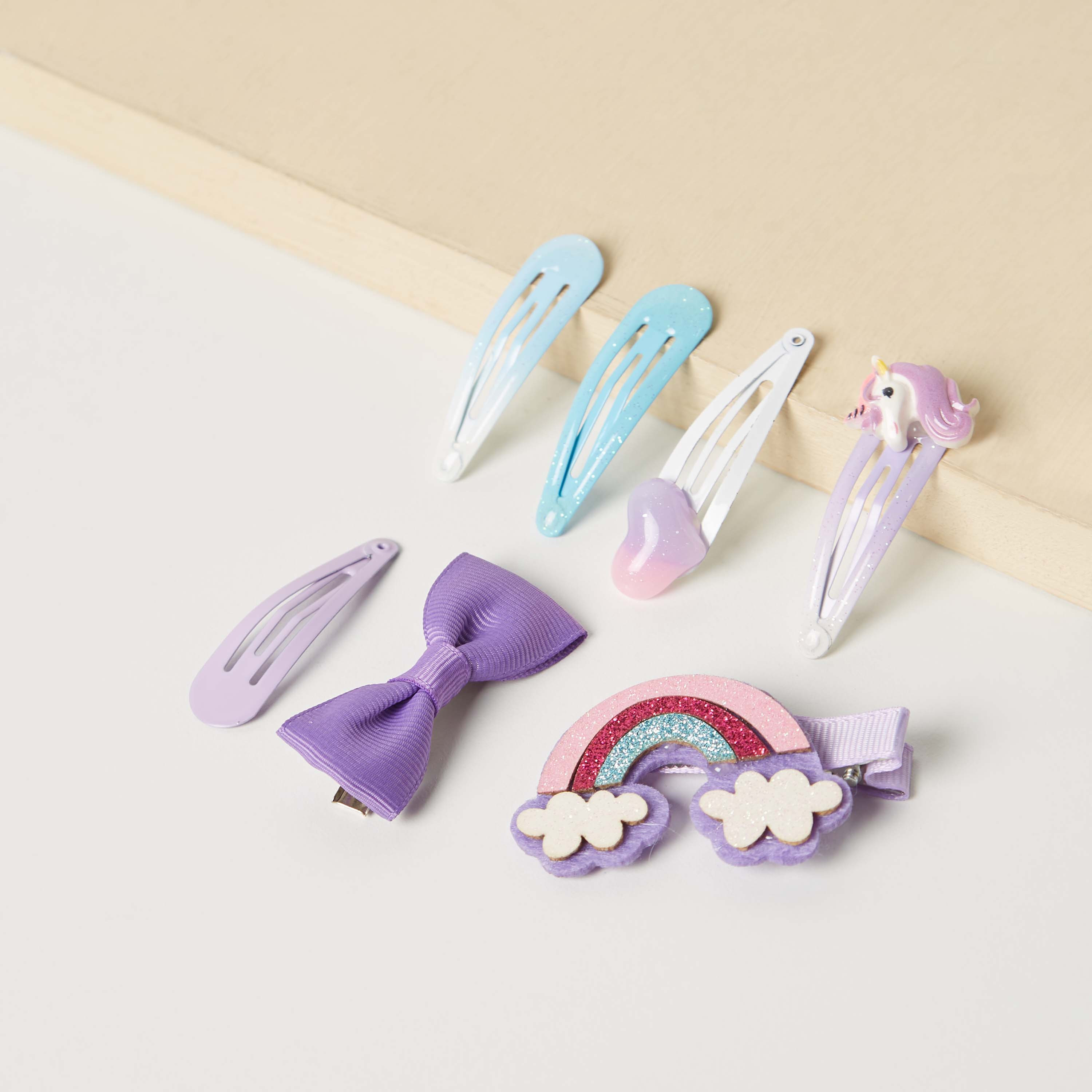 مشابك شعر متنوعة من تشارمز - طقم من 7 قطع-girls-accessories-hairaccessories-image-2