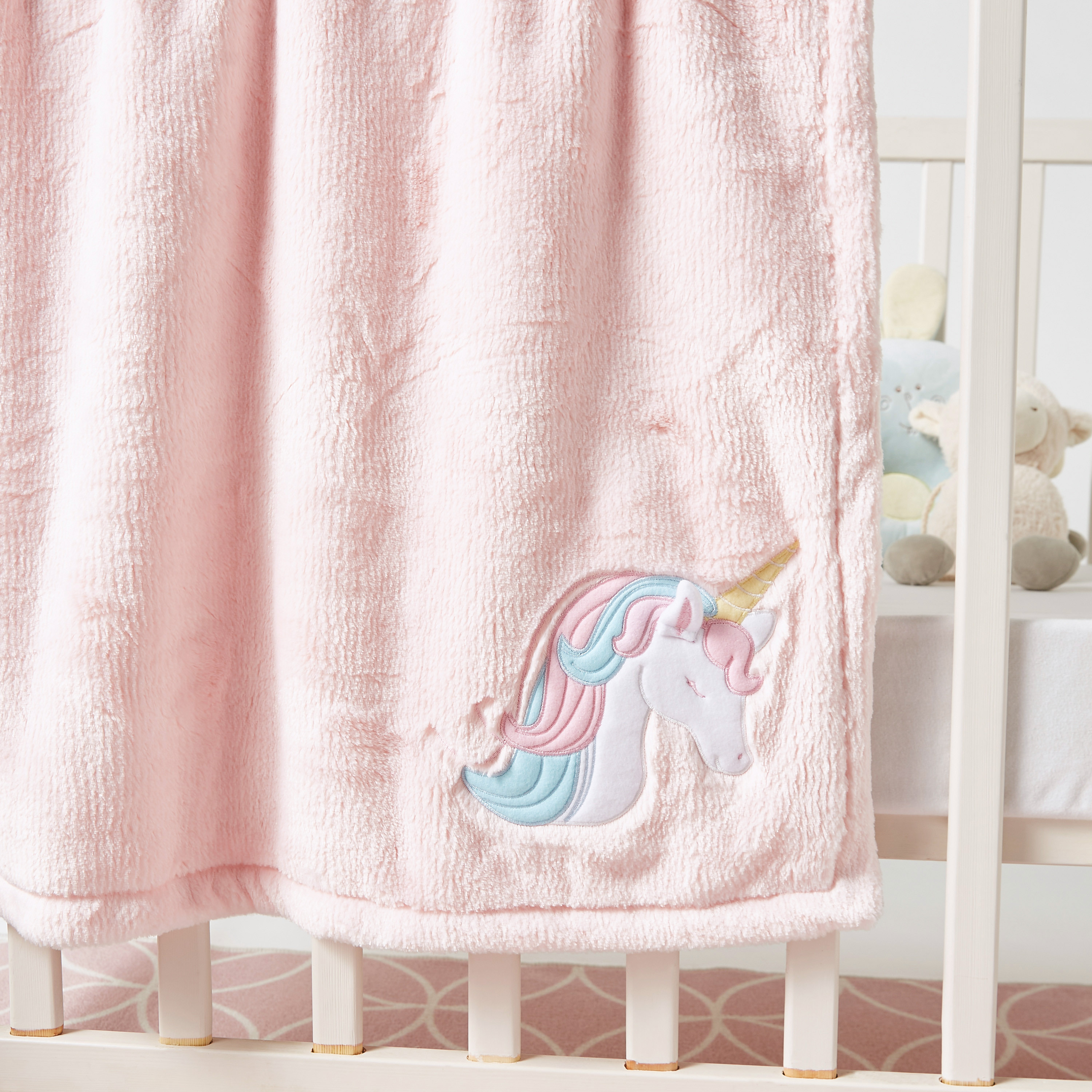 Juniors Solid Sovflat Polyboa Blanket with Unicorn Applique - 76x102 cm-baby-nursery-blanketsandswaddles-blanketsandquilts-image-3