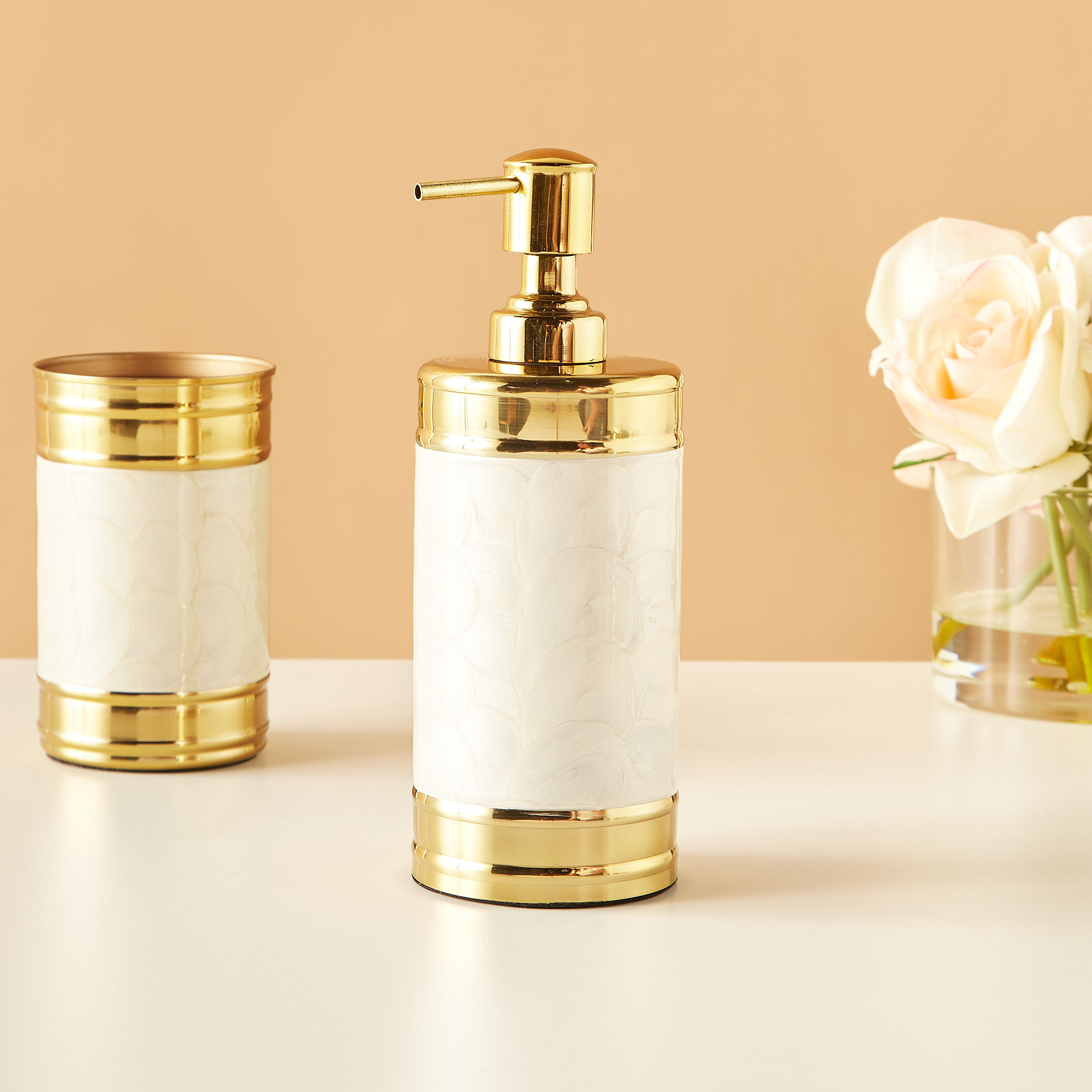 Enamel Stainless Steel Lotion Dispenser-household-bathandlaundry-bathaccessories-soapdishesanddispensers-image-1