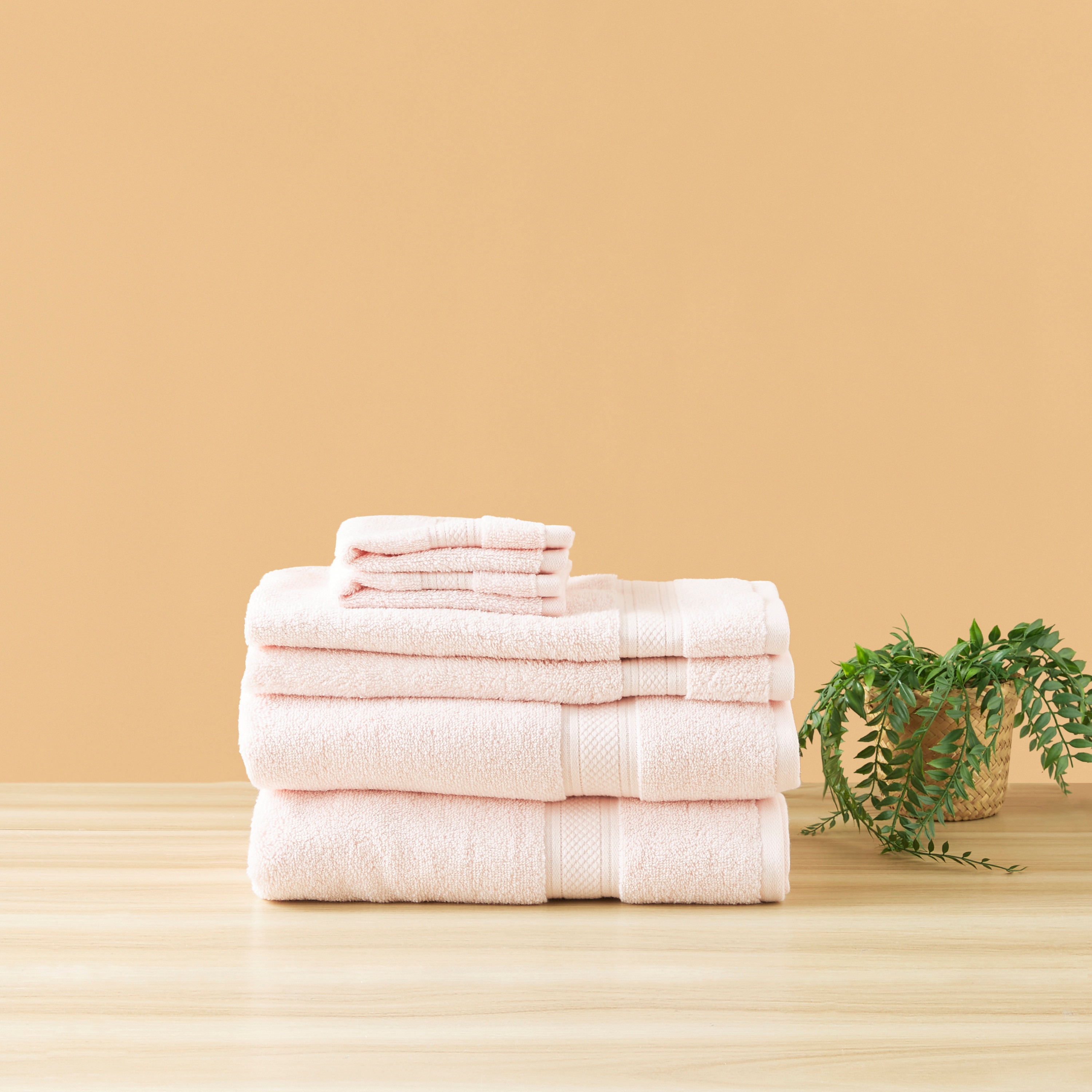 Textured 6-Piece Towel Set - 140x70 cms-household-bathandlaundry-bathlinen-towels-image-1