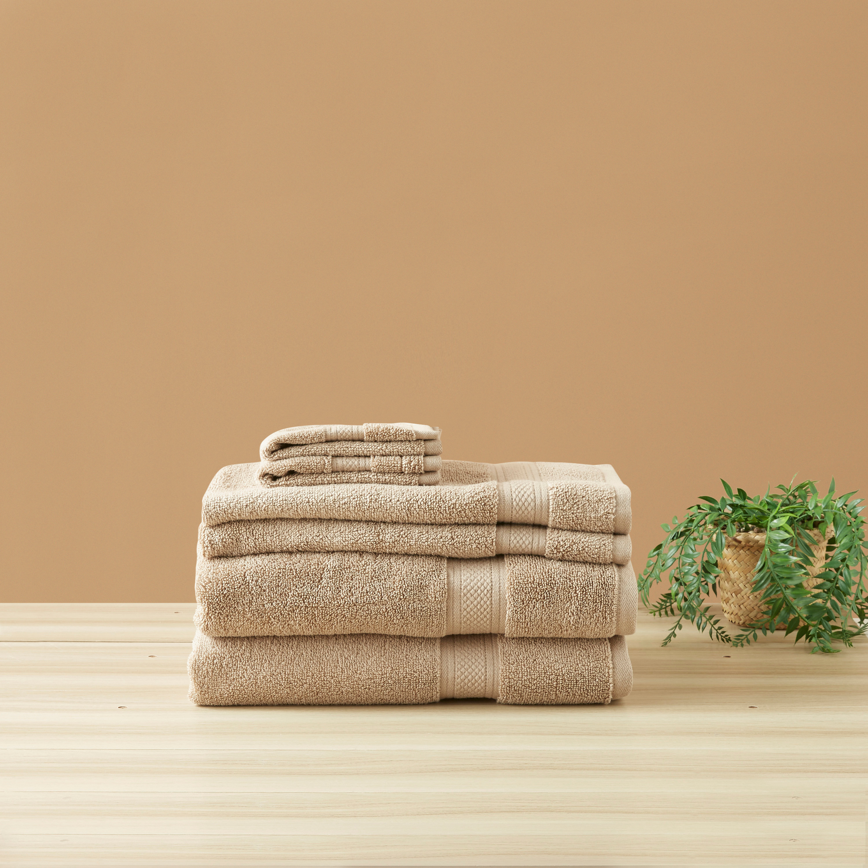 Textured 6-Piece Towel Set - 140x70 cms-household-bathandlaundry-bathlinen-towels-image-1