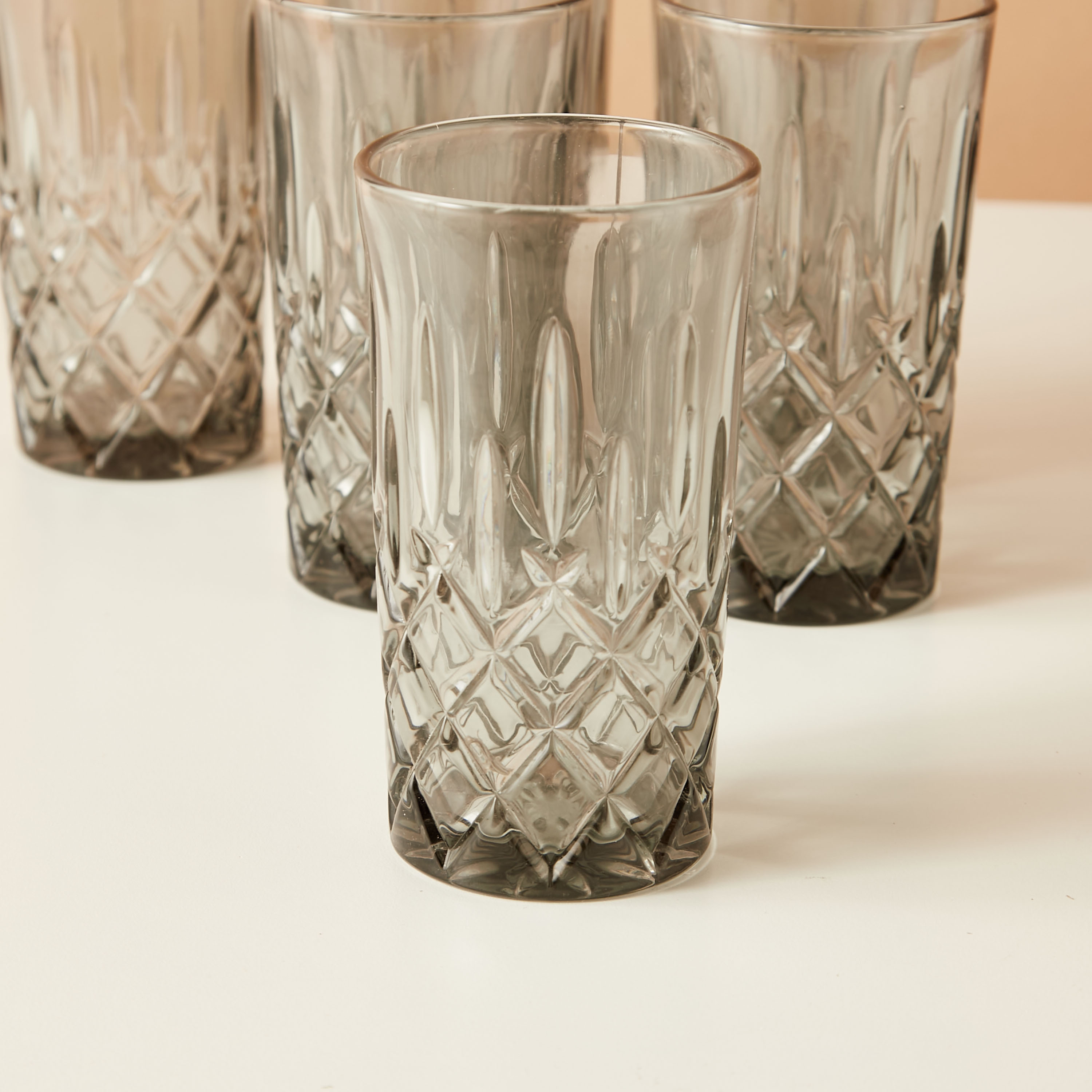 Textured 6-Piece Glass Tumbler Set - 310 ml-household-dining-glassware-drinkingglasses-image-3