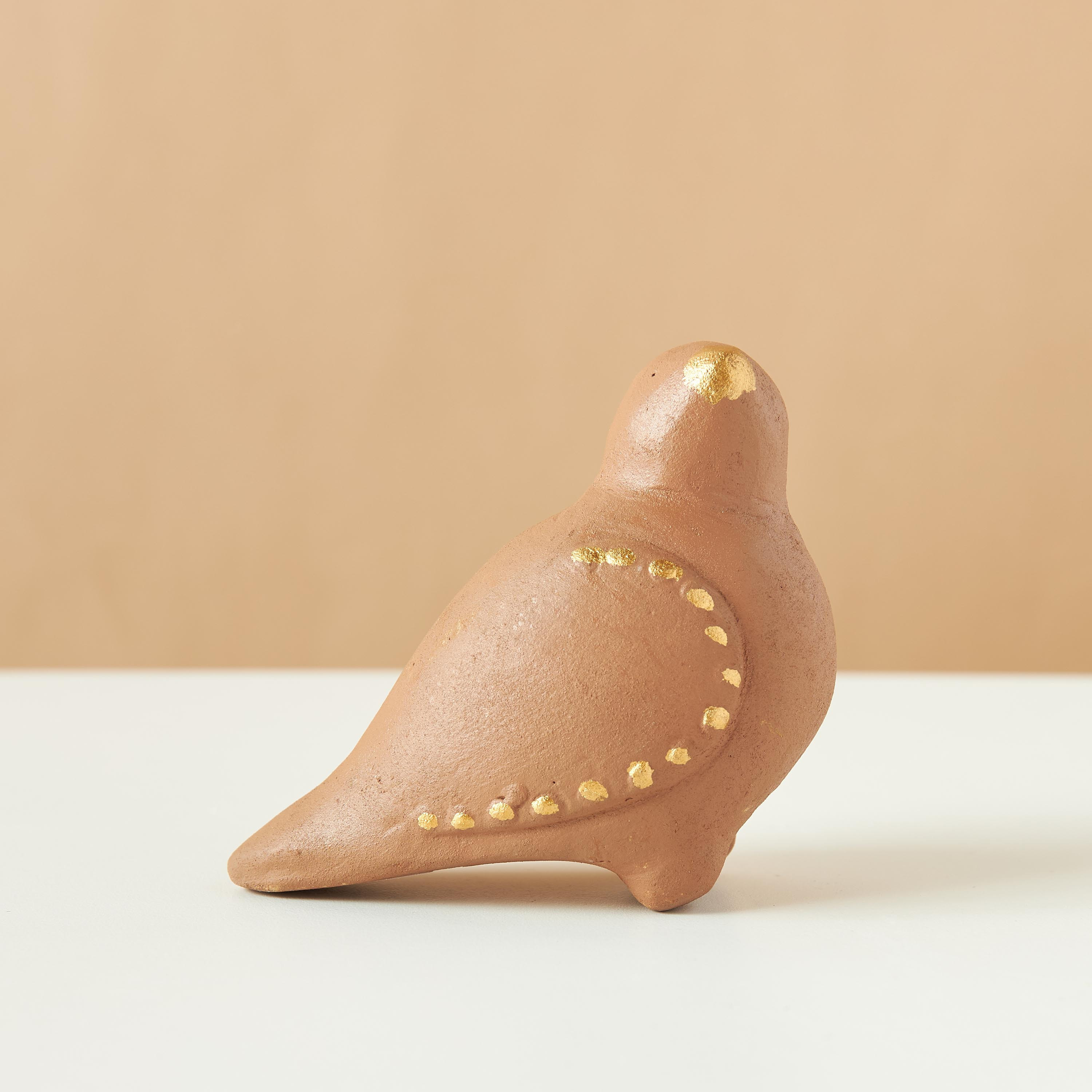 Decorative Clay Bird Figurine - 10x6x10 cms-household-decor-decorativeobjectsandsculptures-image-2
