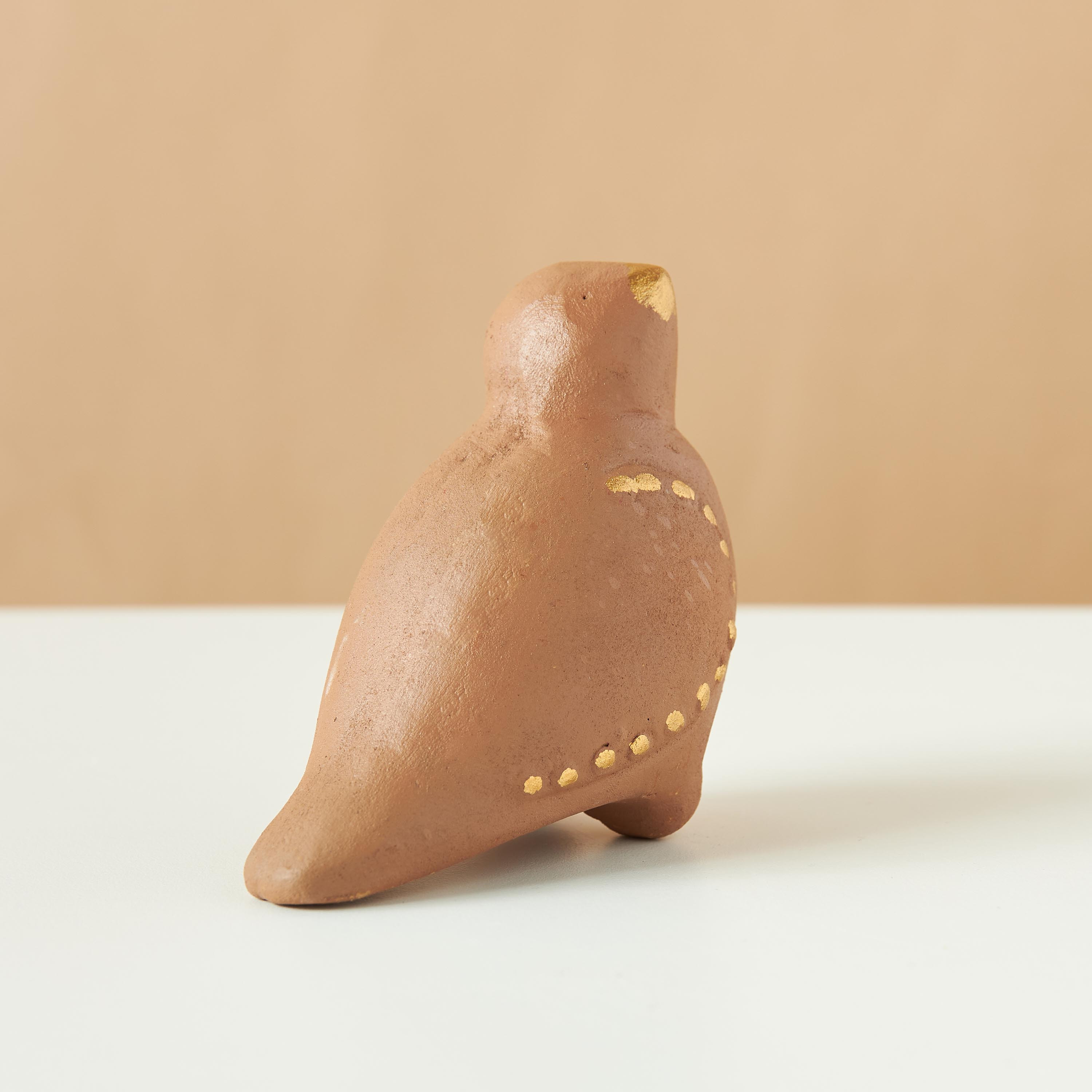 Decorative Clay Bird Figurine - 10x6x10 cms-household-decor-decorativeobjectsandsculptures-image-4
