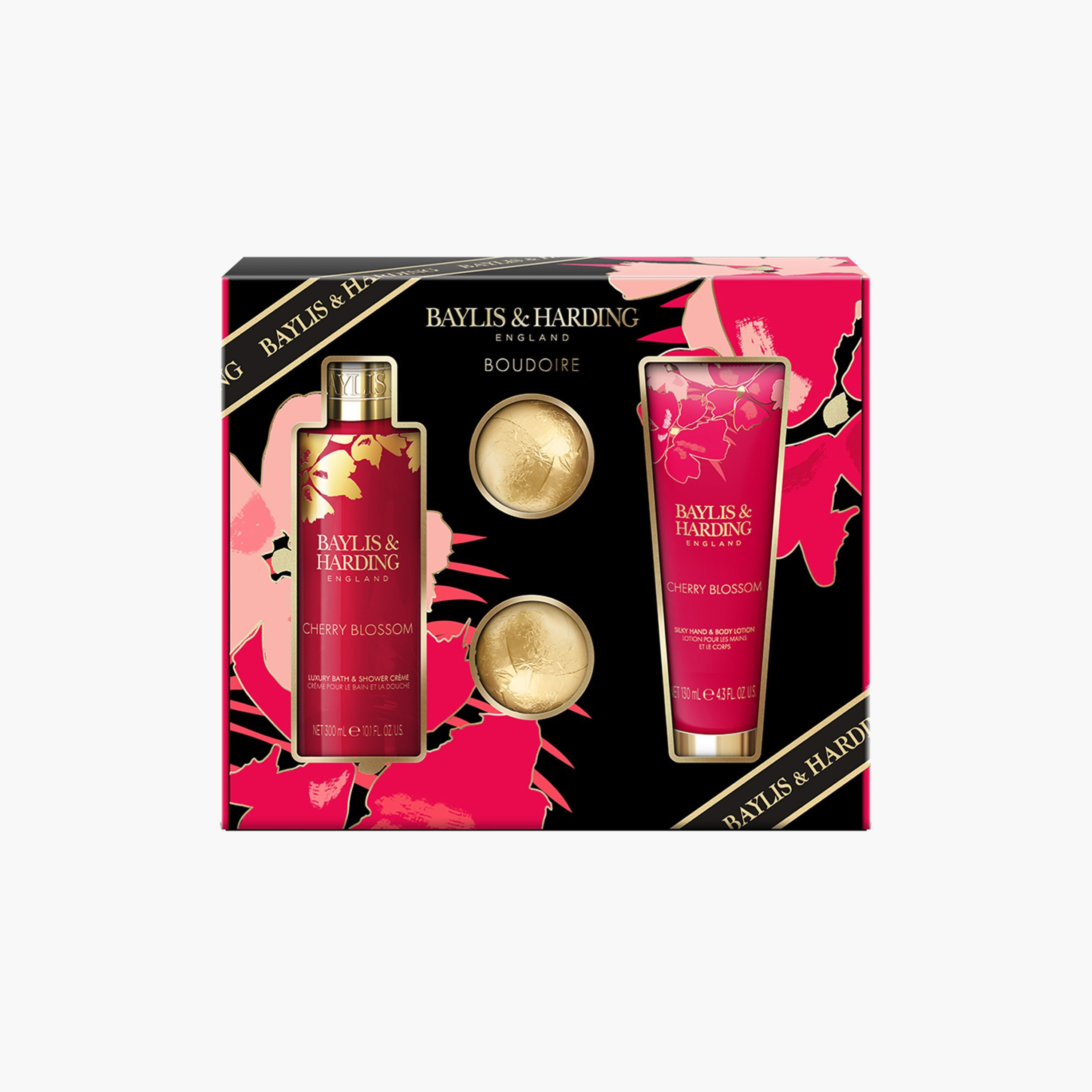 Baylis & Harding 4-Piece Boudiore Cherry Blossom Luxury Bathing Treats Gift Set-beautyandpersonalcare-bathandbody-giftsets-image-1