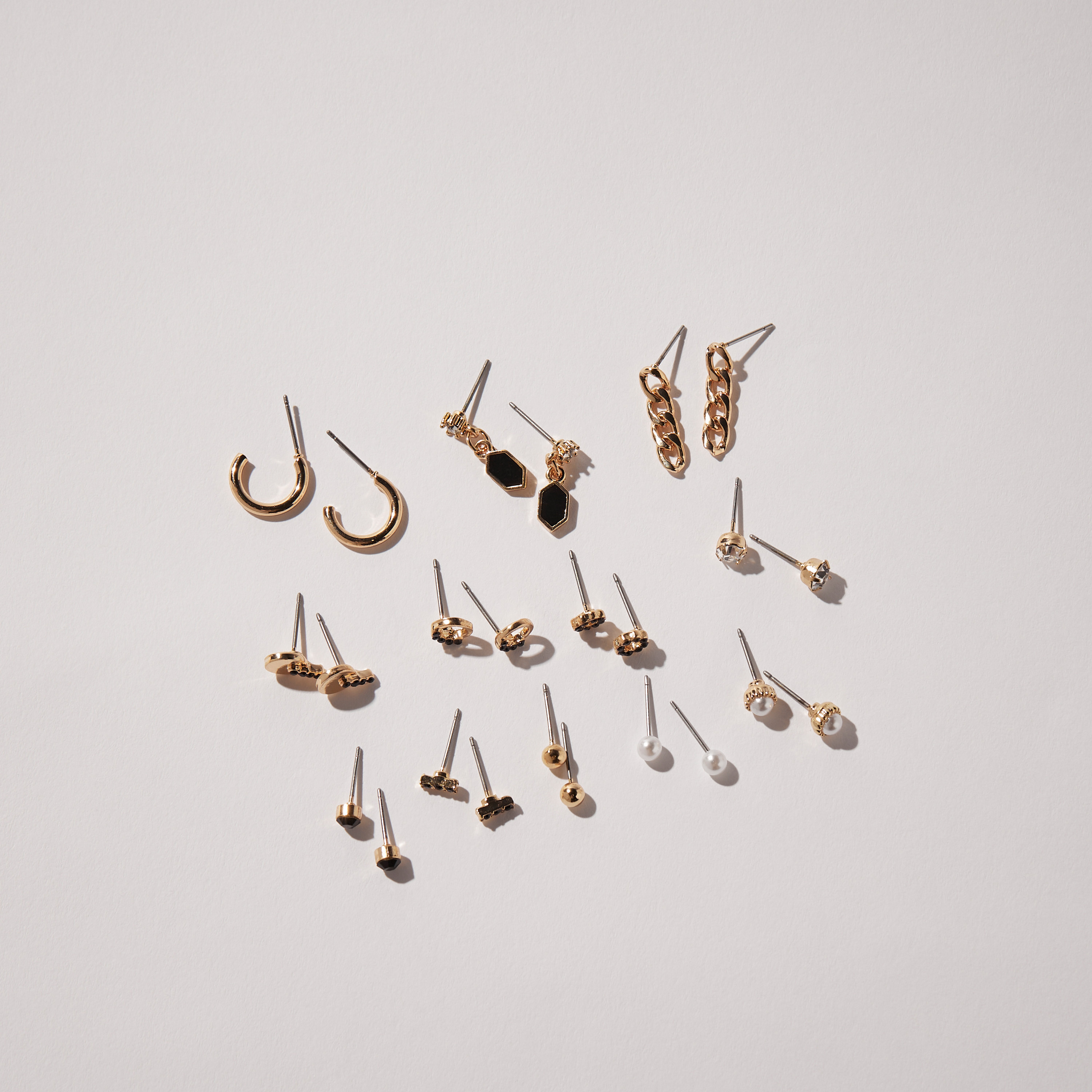 حلقان متنوّعة - طقم 12 زوج-women-watchesandjewellery-jewellery-earrings-image-3