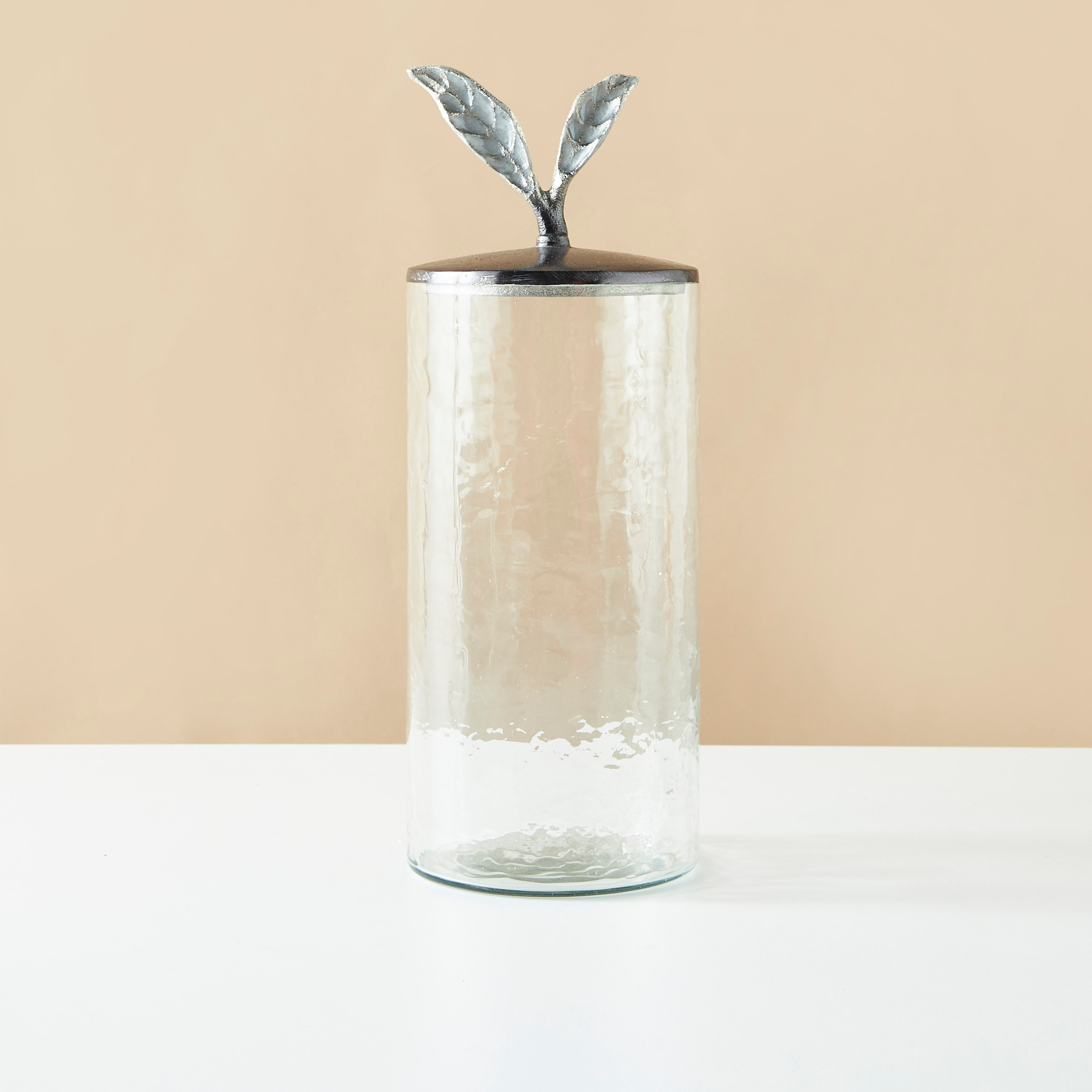 Leaf Accented Cylindrical Canister-household-kitchen-foodstorage-containers-image-2