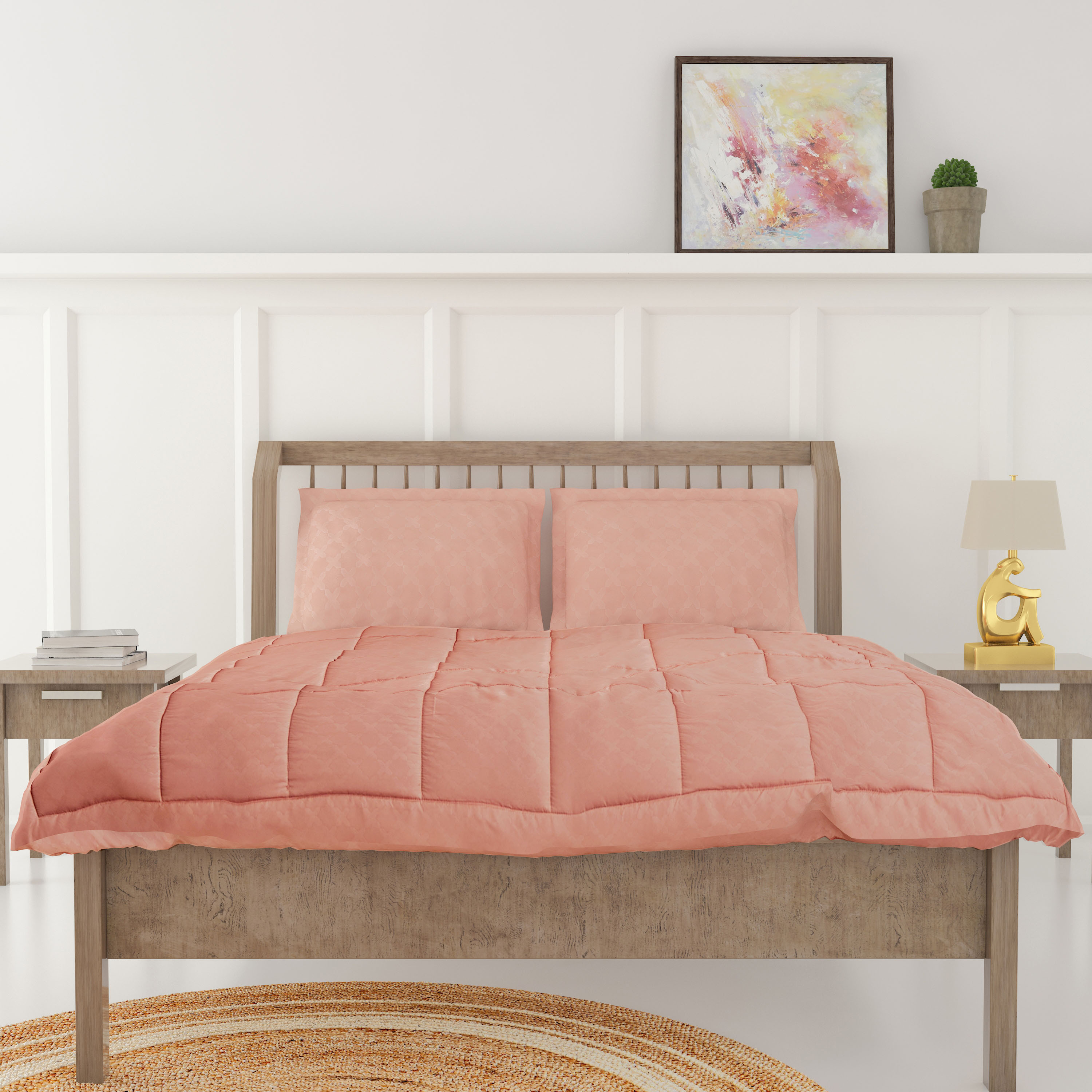 Embossed 3-Piece Comforter Set - 240x160 cms-household-bedding-comfortersandbedspreads-comforters-image-1