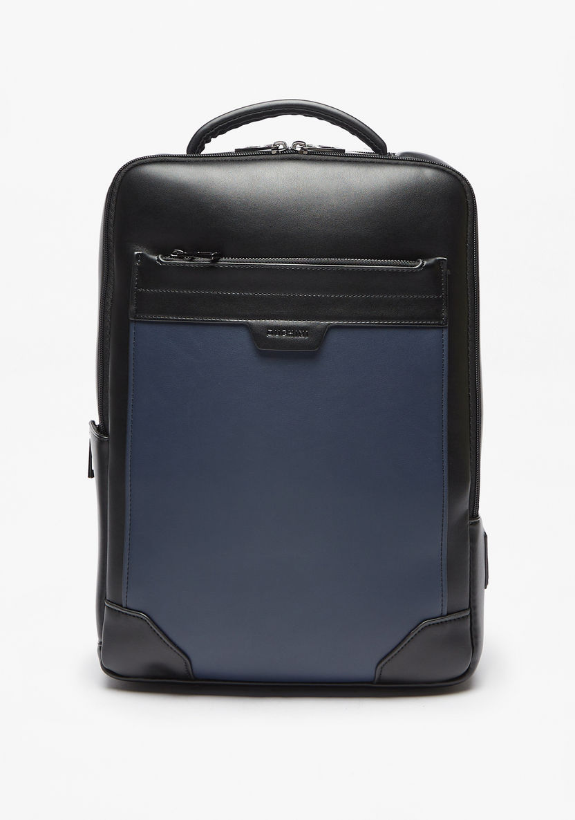 Duchini Solid Backpack with Adjustable Shoulder Strap and USB Port-Men%27s Backpacks-image-0