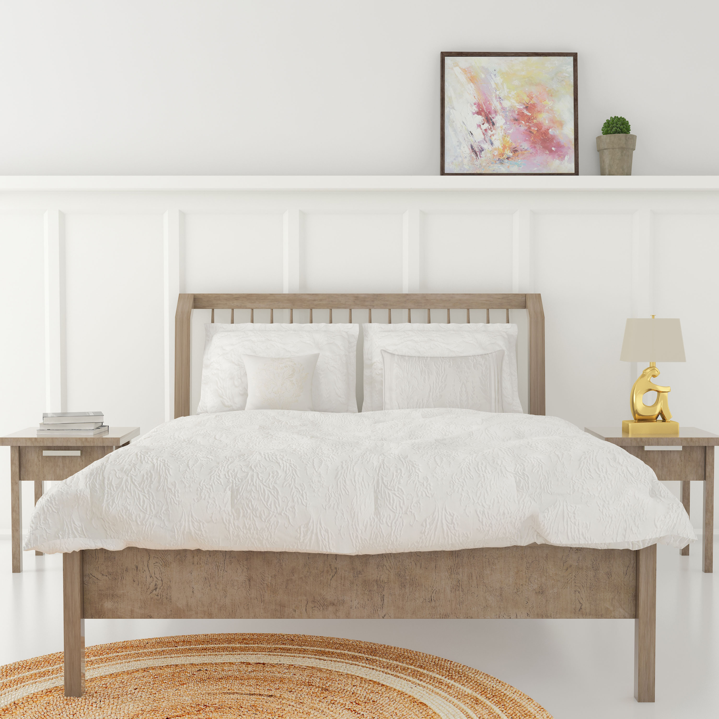 طقم لحاف سوبر كينج جاكار بارز الملمس 6 قطع- 260x240 سم-household-bedding-comfortersandbedspreads-comforters-image-1