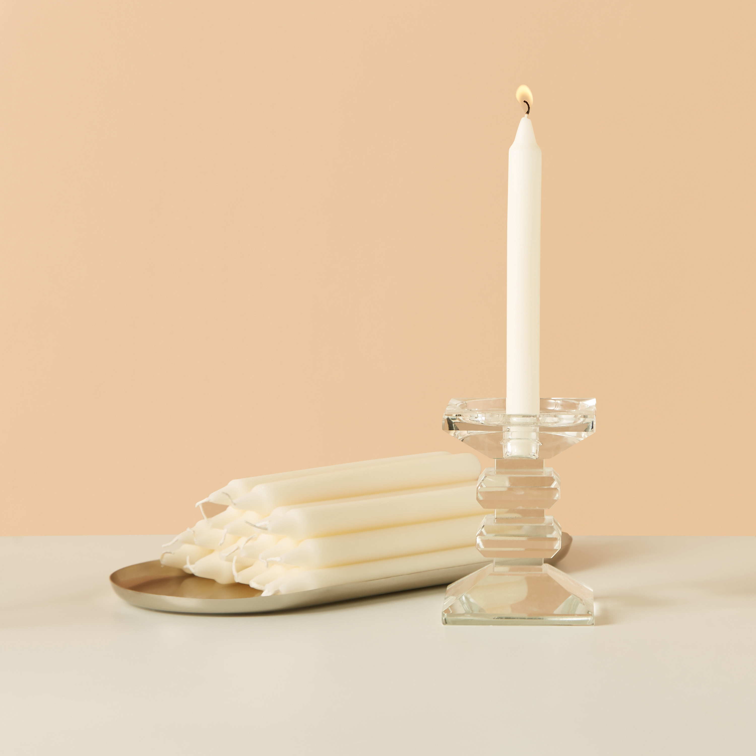 Essentials 20-Piece Unscented Taper Candle Set - 20 cm-household-homefragrance-candles-image-1