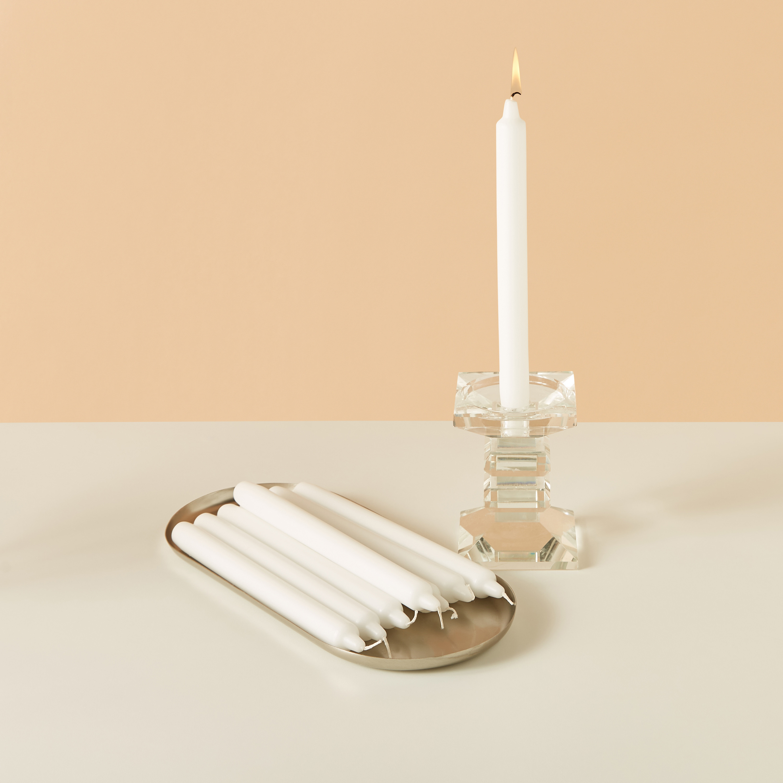 Essentials 8-Piece Unscented Taper Candle Set - 25 cm-household-homefragrance-candles-image-1