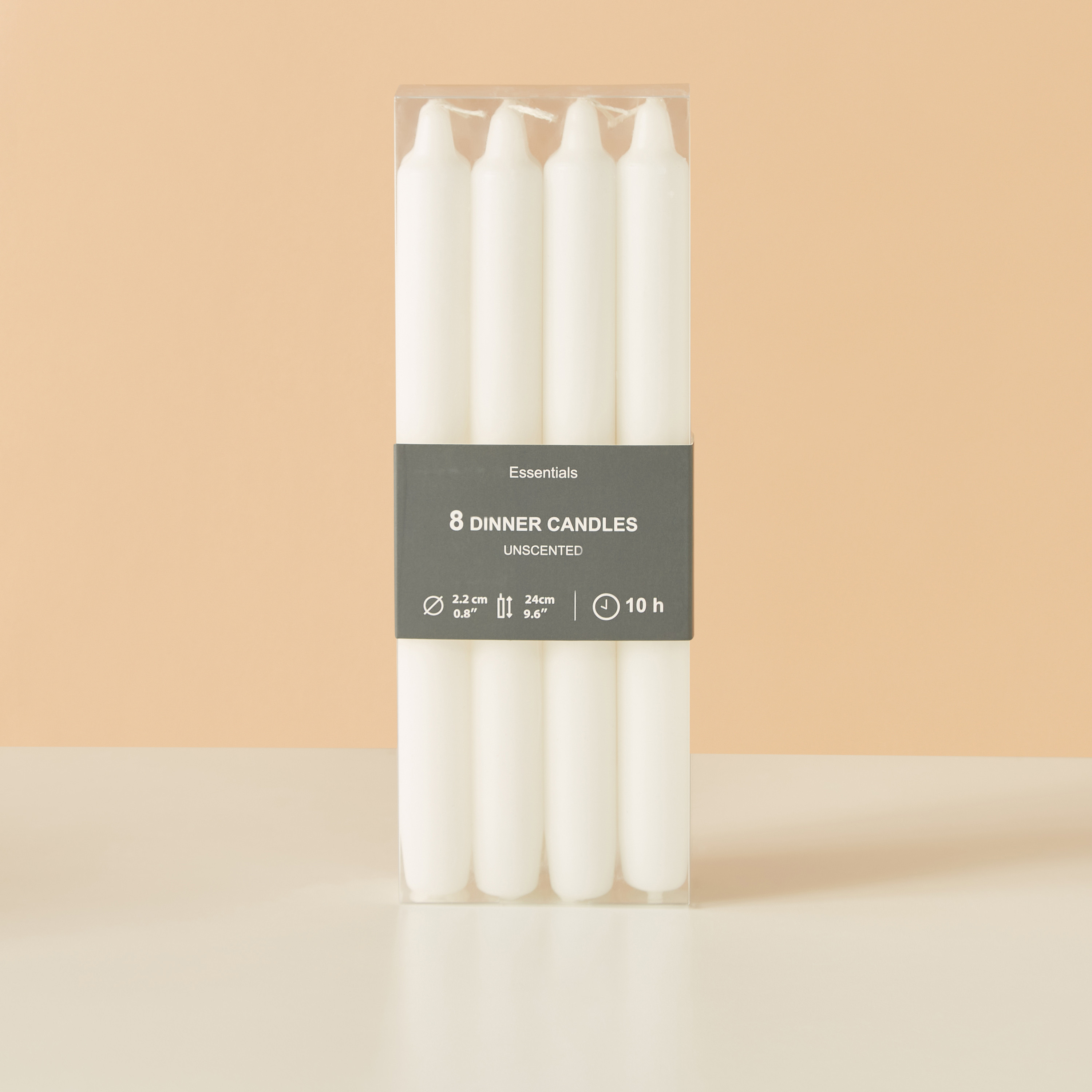 Essentials 8-Piece Unscented Taper Candle Set - 25 cm-household-homefragrance-candles-image-5