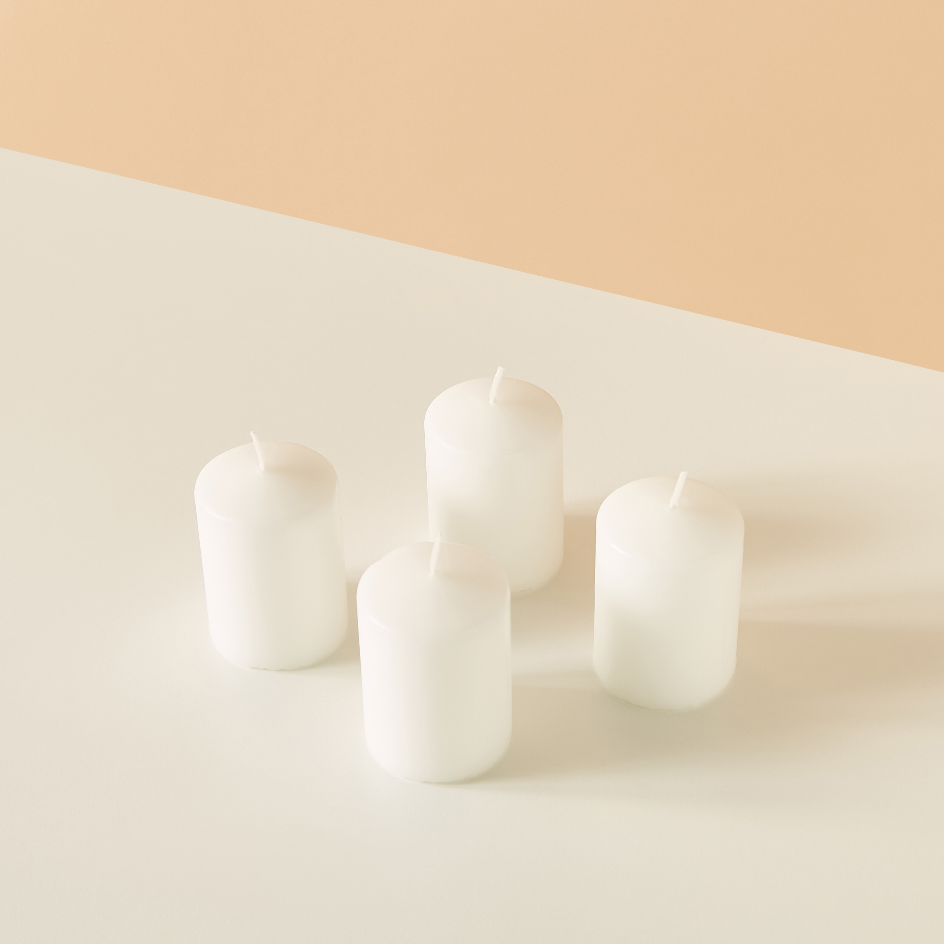 Essentials 4-Piece Unscented Pillar Candle Set - 8 cms-household-homefragrance-candles-image-3