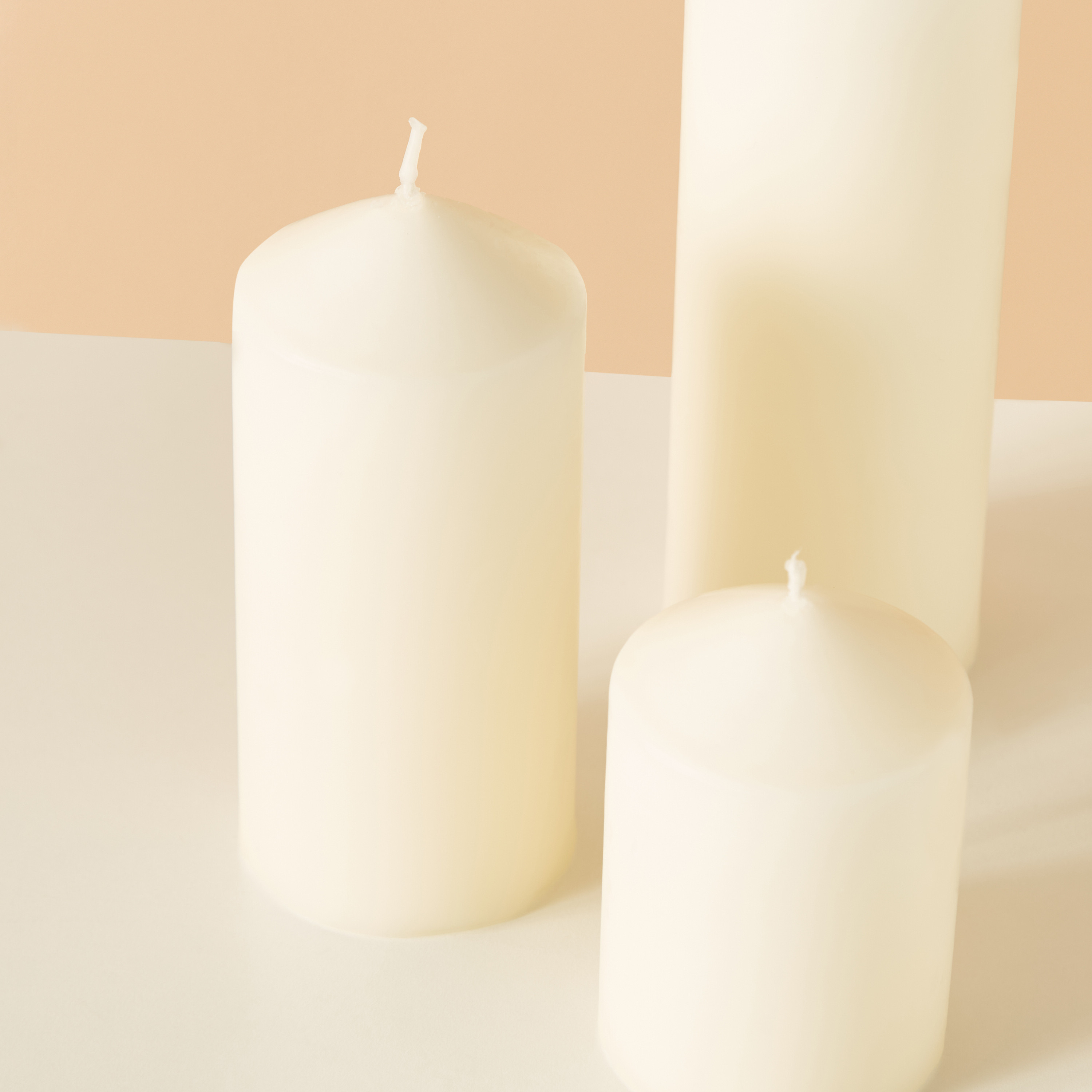 طقم شموع عمودية غير معطرة 3 قطع من إسينشيالز-household-homefragrance-candles-image-4